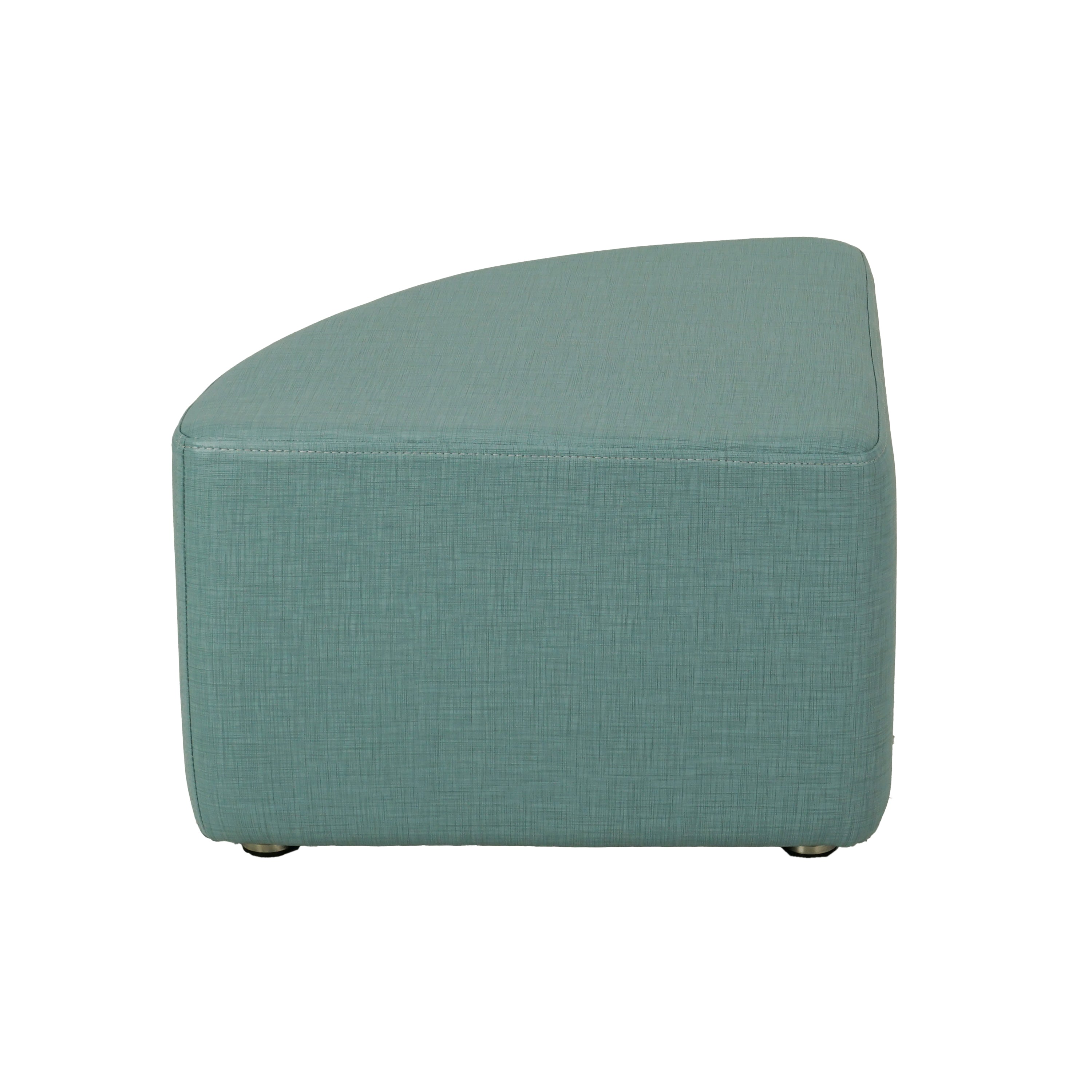 Pro Series Upholstered Pie Ottoman 12" Height - Sky Blue Crosshatch