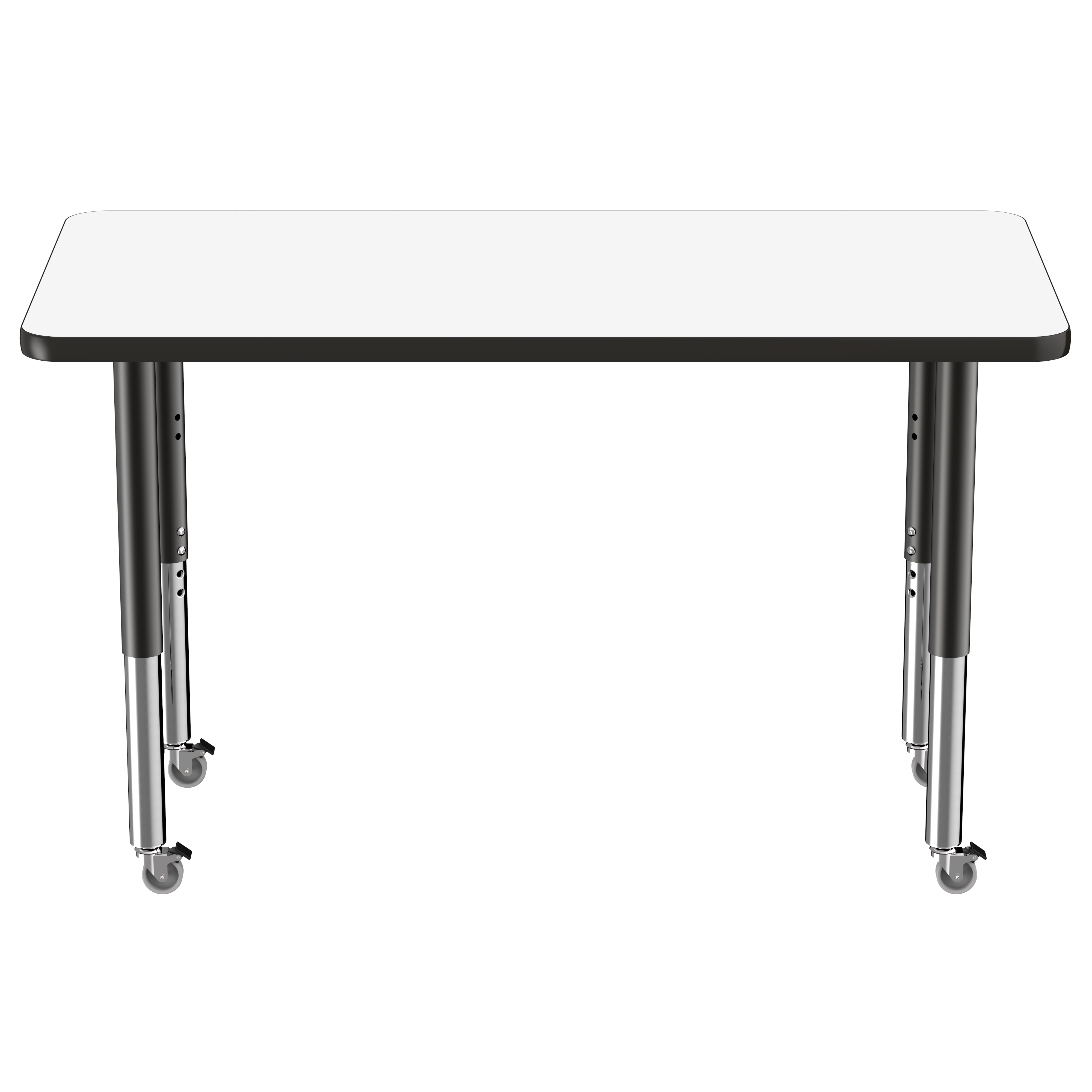 24" x 48" Rectangle Dry-Erase Activity Table with Adjustable Super Legs - Whiteboard/Black