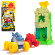 Monster Jam Mini Jams, Megalodon Jungle Blaster Launcher Playset, 2 Exclusive Die-Cast Monster Trucks & Accessory, Kids Toys for Boy and Girls Ages 3 and up