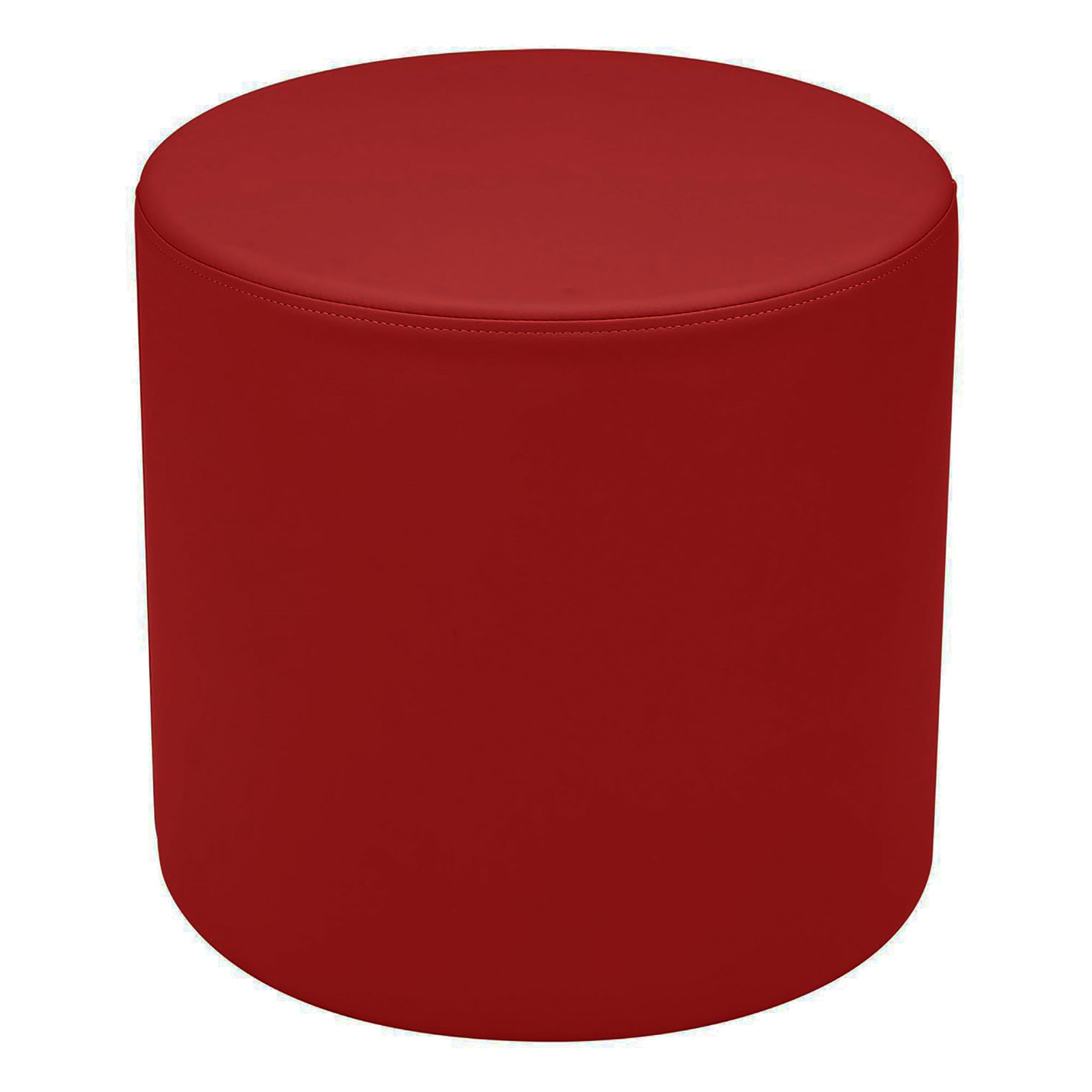 Pro Series Upholstered Round Ottoman 18" Height - Crimson