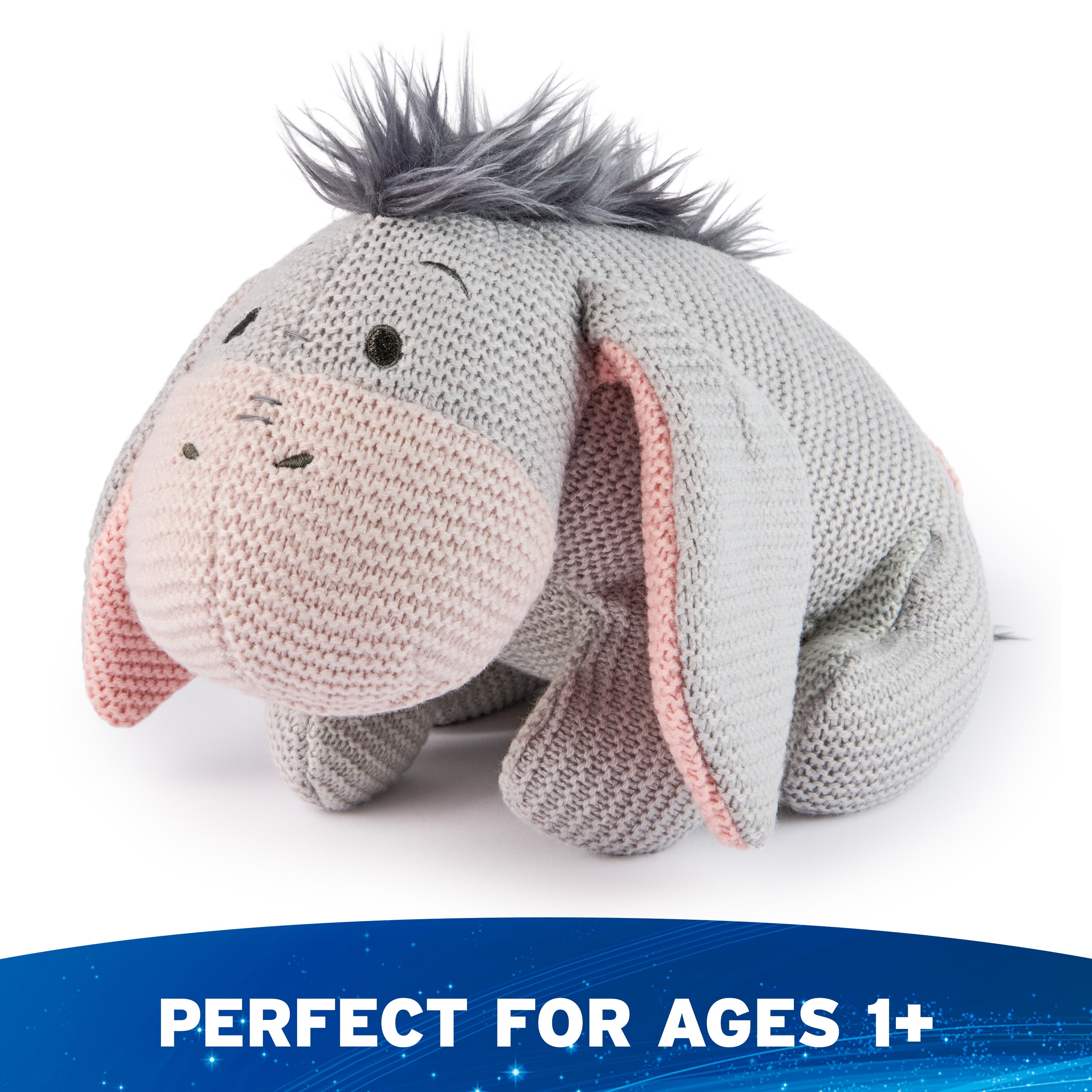 GUND Disney Official Eeyore Knit Plush, Winnie the Pooh, Stuffed Animal for Ages 1 and Up, Gray, 10”