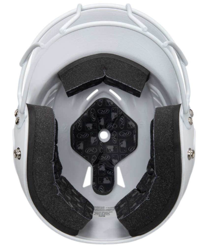 Rawlings Coolflo Highlighter Osfm Batting Helmet With Softball Face Guard - White