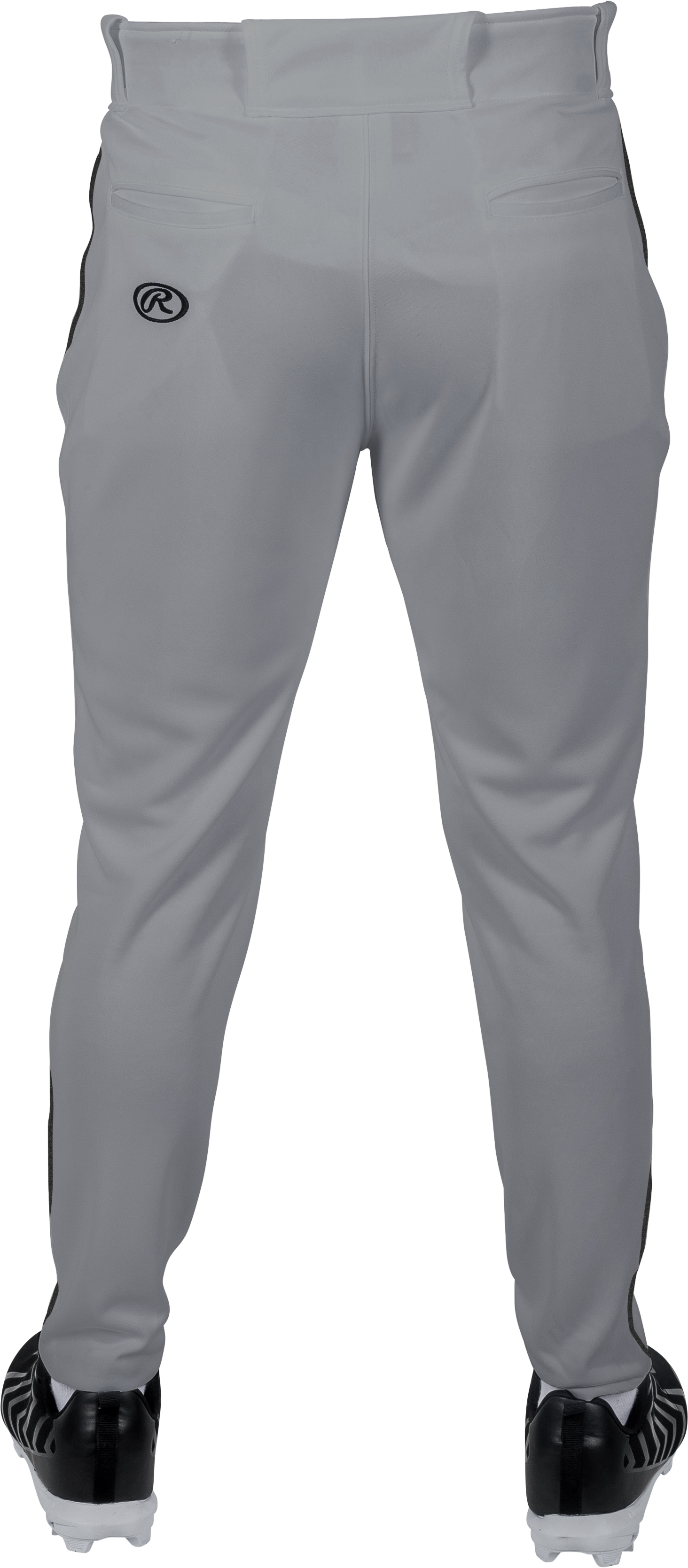 Rawlings Adult Plated Piped Pro Taper Fit Pant - Small - Blue Gray/Black