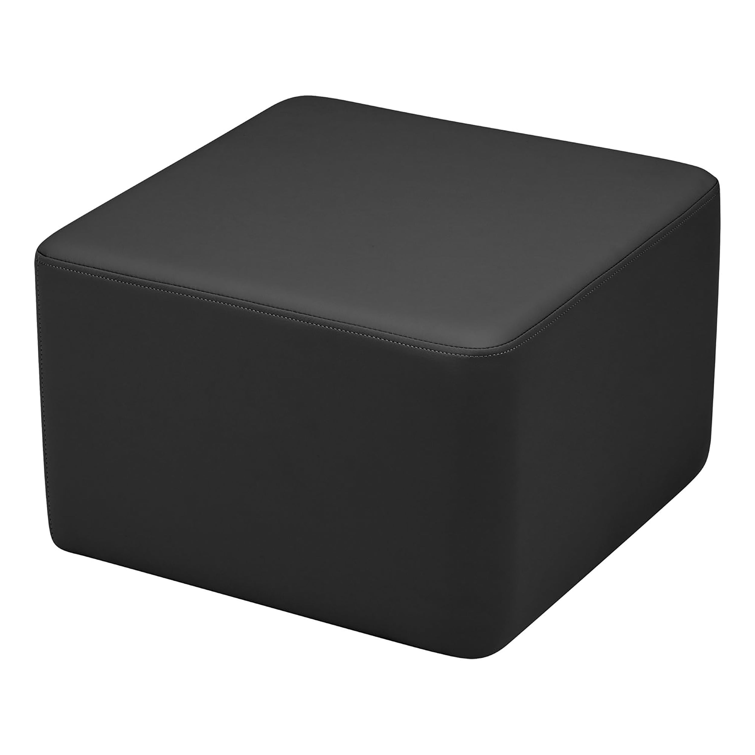 Pro Series Upholstered Square Ottoman 12" Height - Black