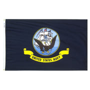 U.S. Navy Military Flag 4x6 ft. Nylon SolarGuard Nyl-Glo 100% Made in USA to Official Specifications. Officially Licensed Manufacturer.
