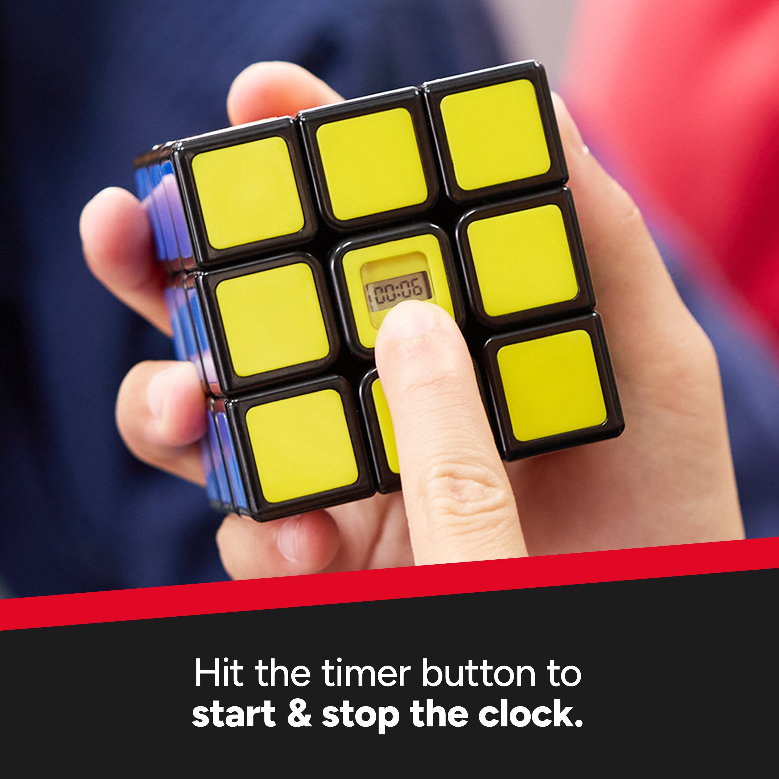 Rubik’s Cube, Timer Cube, Clear Display, Beat Your Best Time, Brain Teaser Puzzle for Adults & Practice for Speed Cubers, Problem-Solving Challenging Brain Teaser Fidget Toy for Kids, Ages 8 & Up