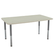 36" x 60" Rectangle La Madera Activity Table with Adjustable Super Legs - Asian Sand/Silver
