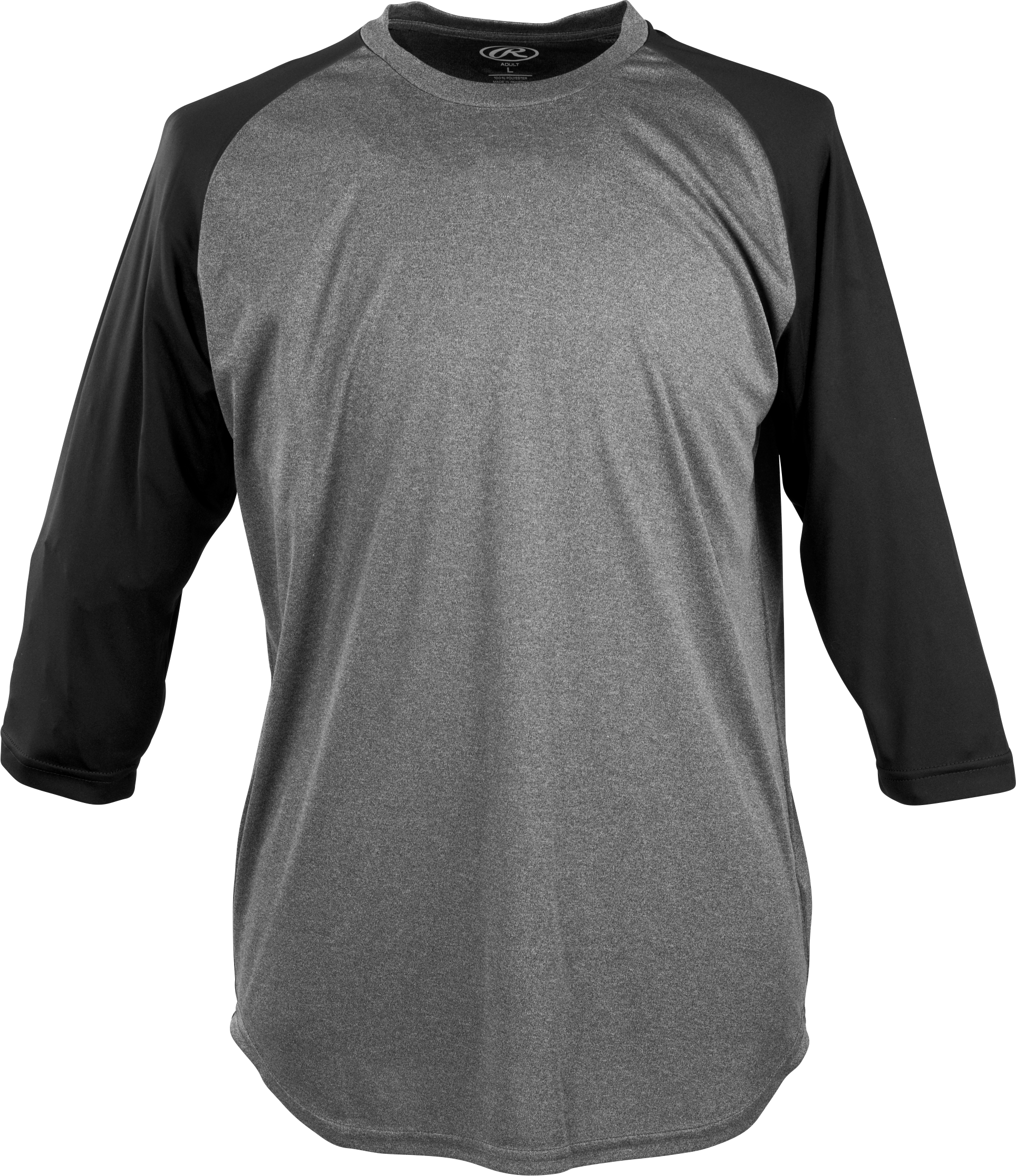 Rawlings Adult Three-Quarter Sleeve Performance Jersey - Small - Black
