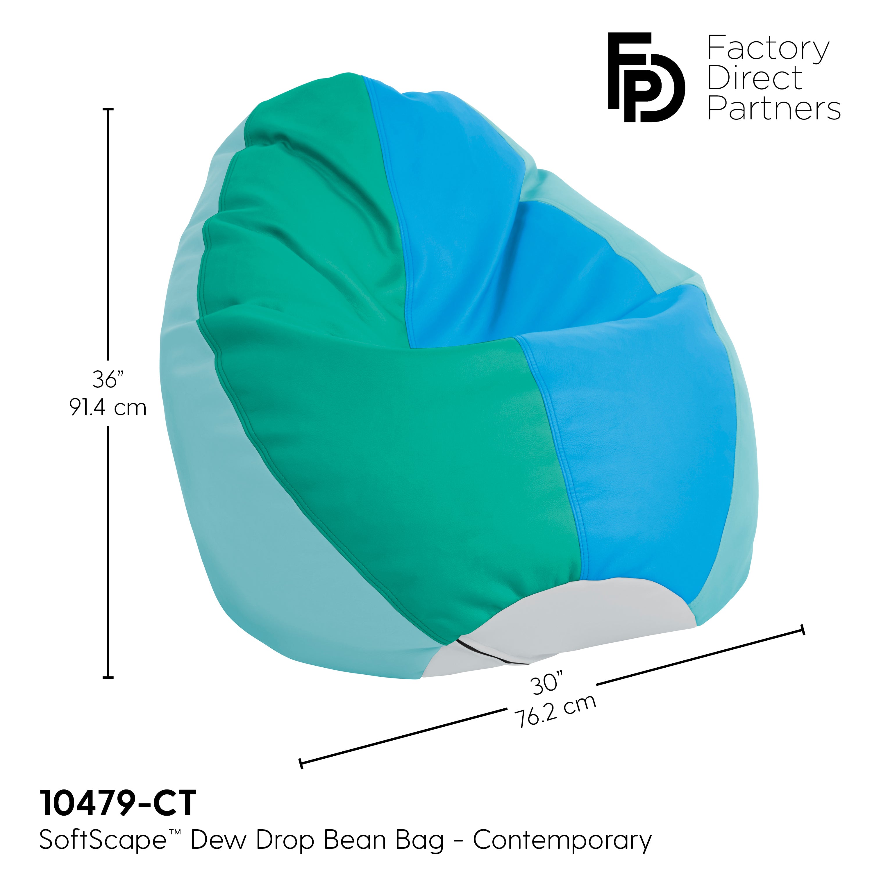 SoftScape Dew Drop Bean Bag - Contemporary