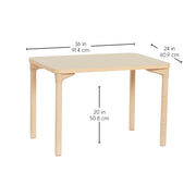 24" x 36" Rectangle All-Purpose Activity Table with 20" Wood Legs