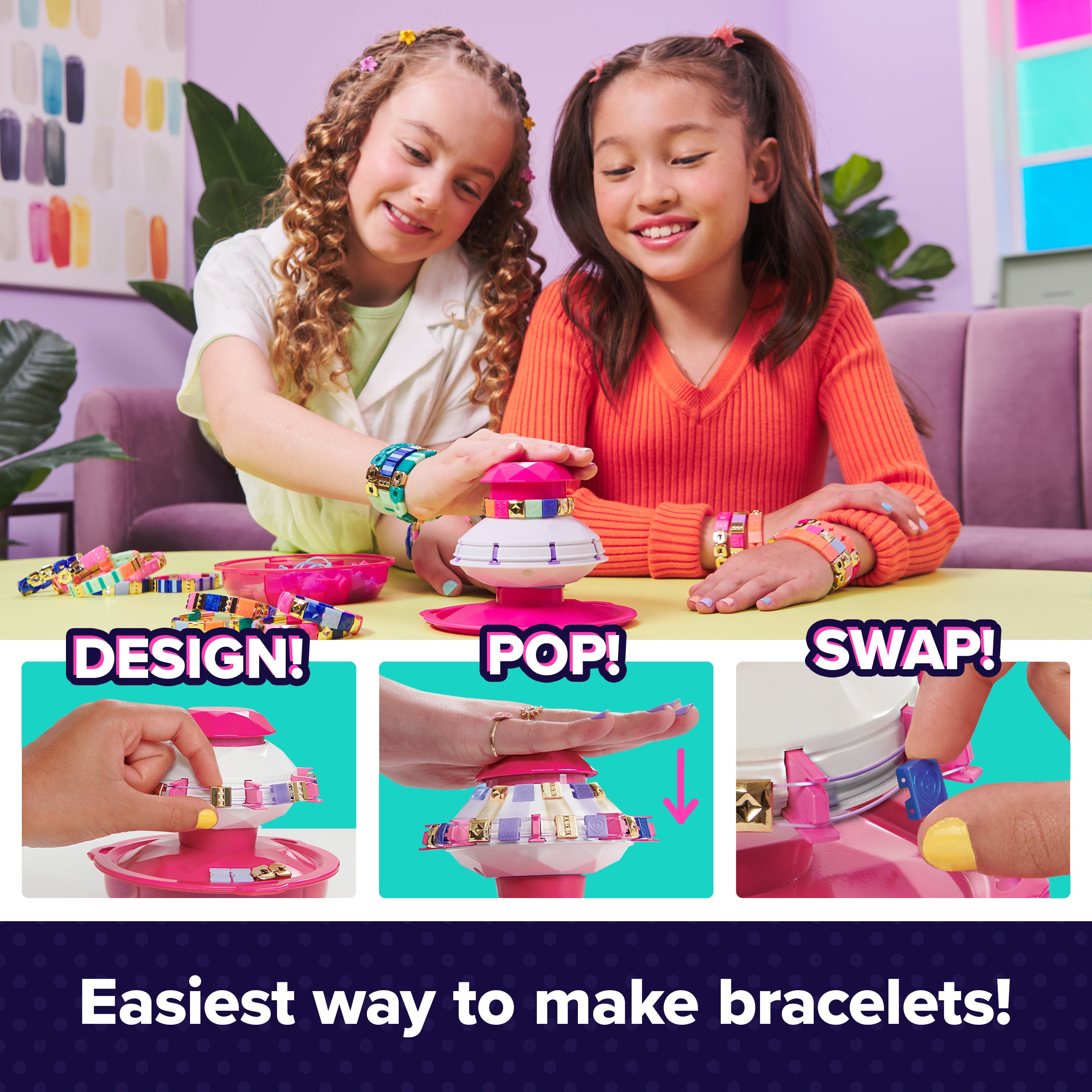 Cool Maker, PopStyle Bracelet Making Kit with 170 Beads, Make & Remake 10 Packaging May Vary, Arts and Crafts Kids Toys for Ages 7 and up