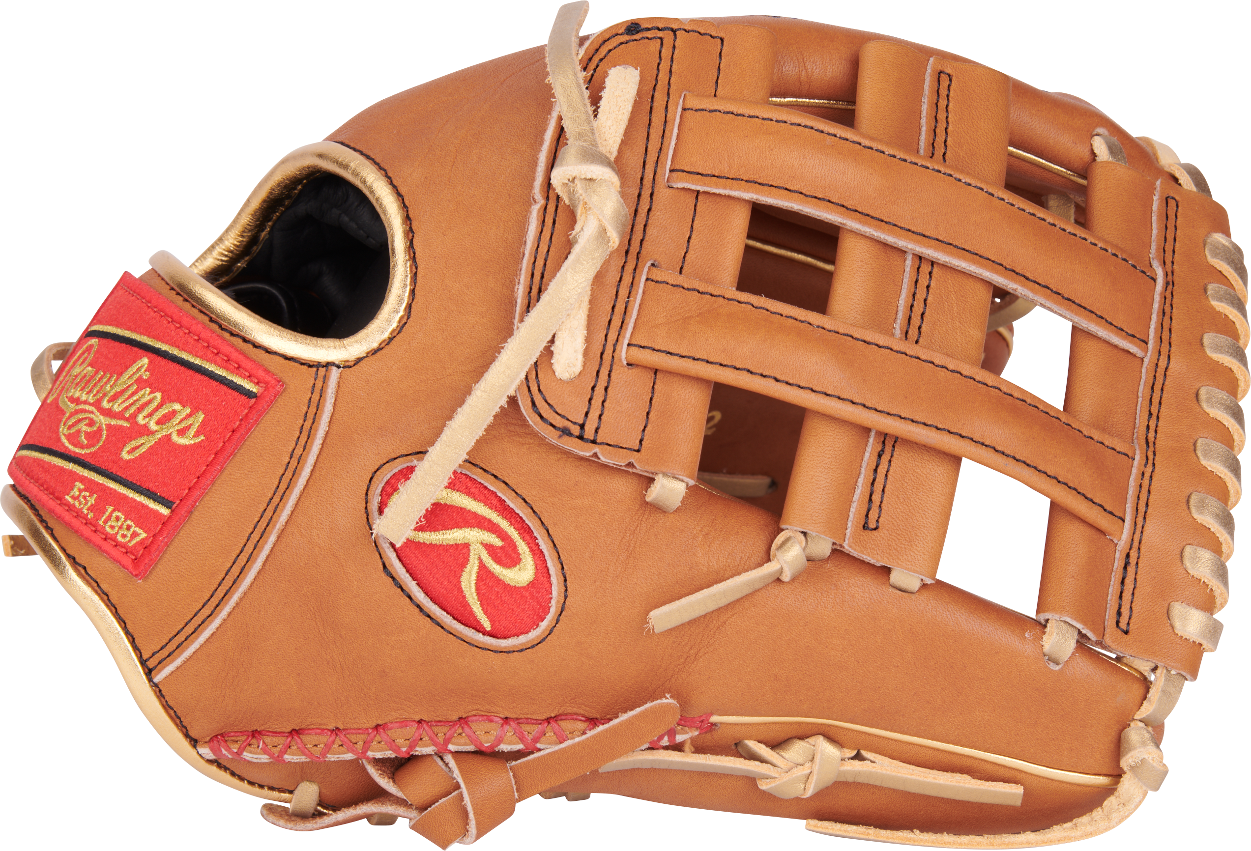 Rawlings Heart Of The Hide Series Sierra Romero Gameday Pattern 12-Inch Softball Glove - Right Hand Thrower - Golden Brown