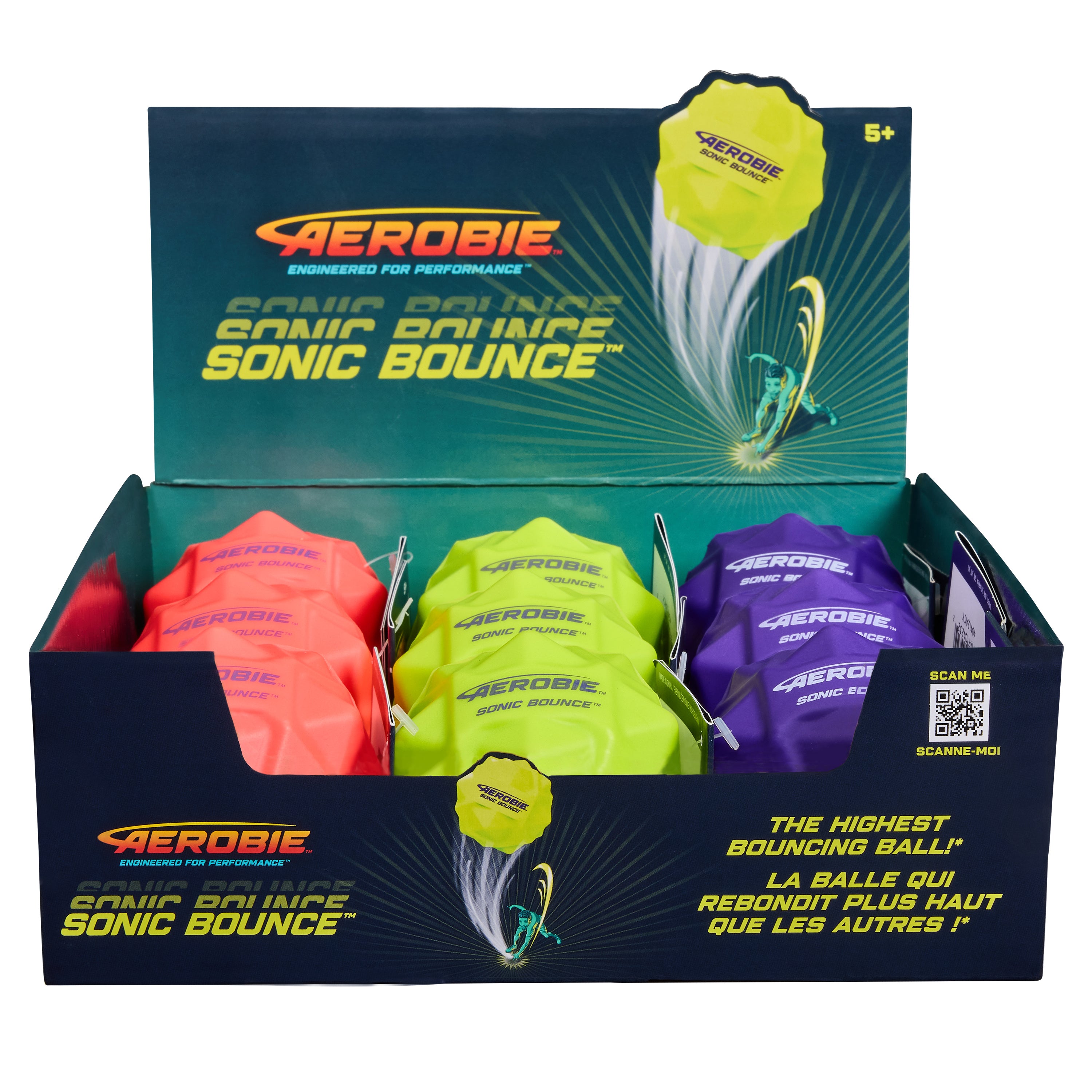 Aerobie Sonic Bounce Ball, Bouncy Balls Assorted