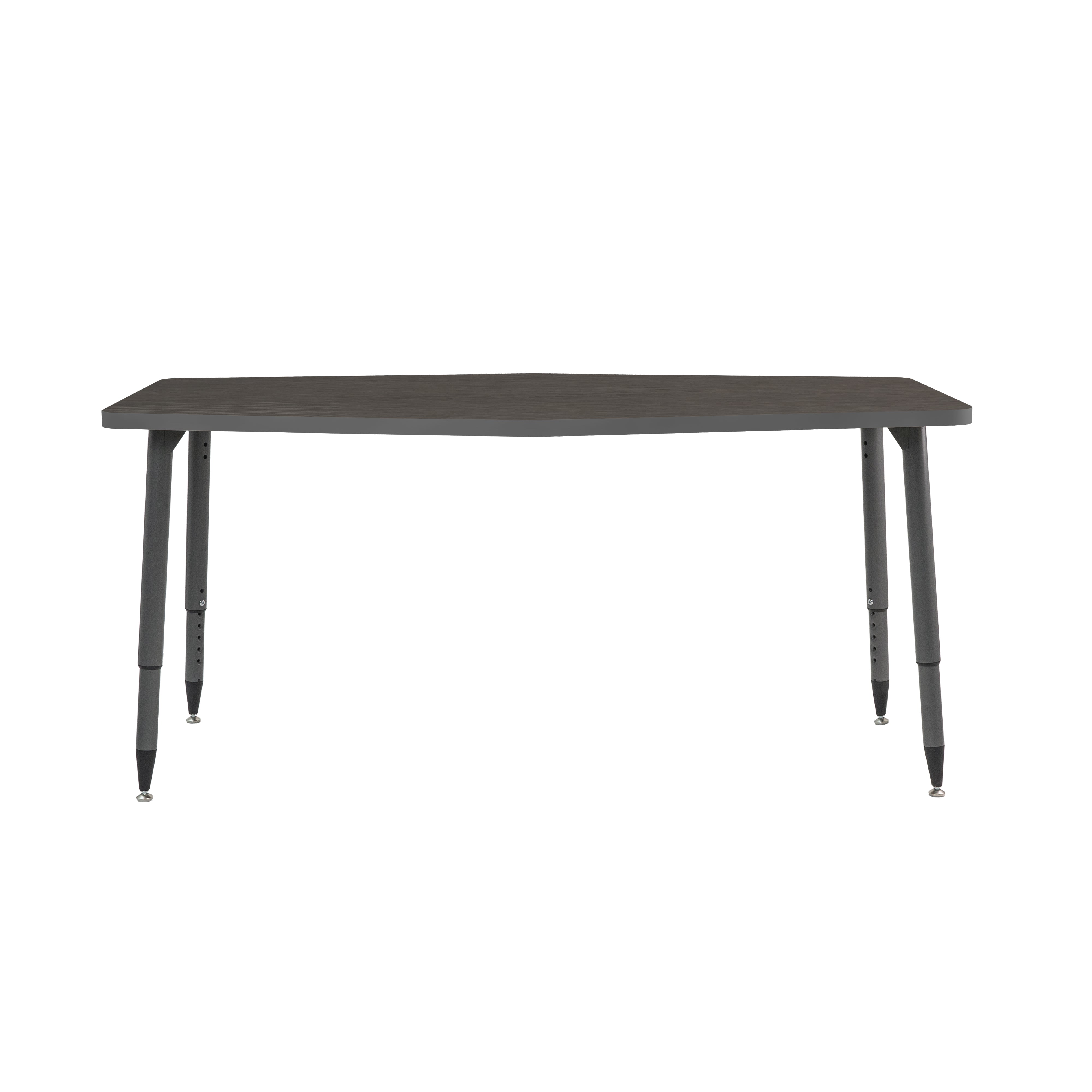 Adapte 34" x 60" Long Hexagon Thermofused Activity Table with Adjustable Tapered Legs - Cosmic Strandz/North Sea