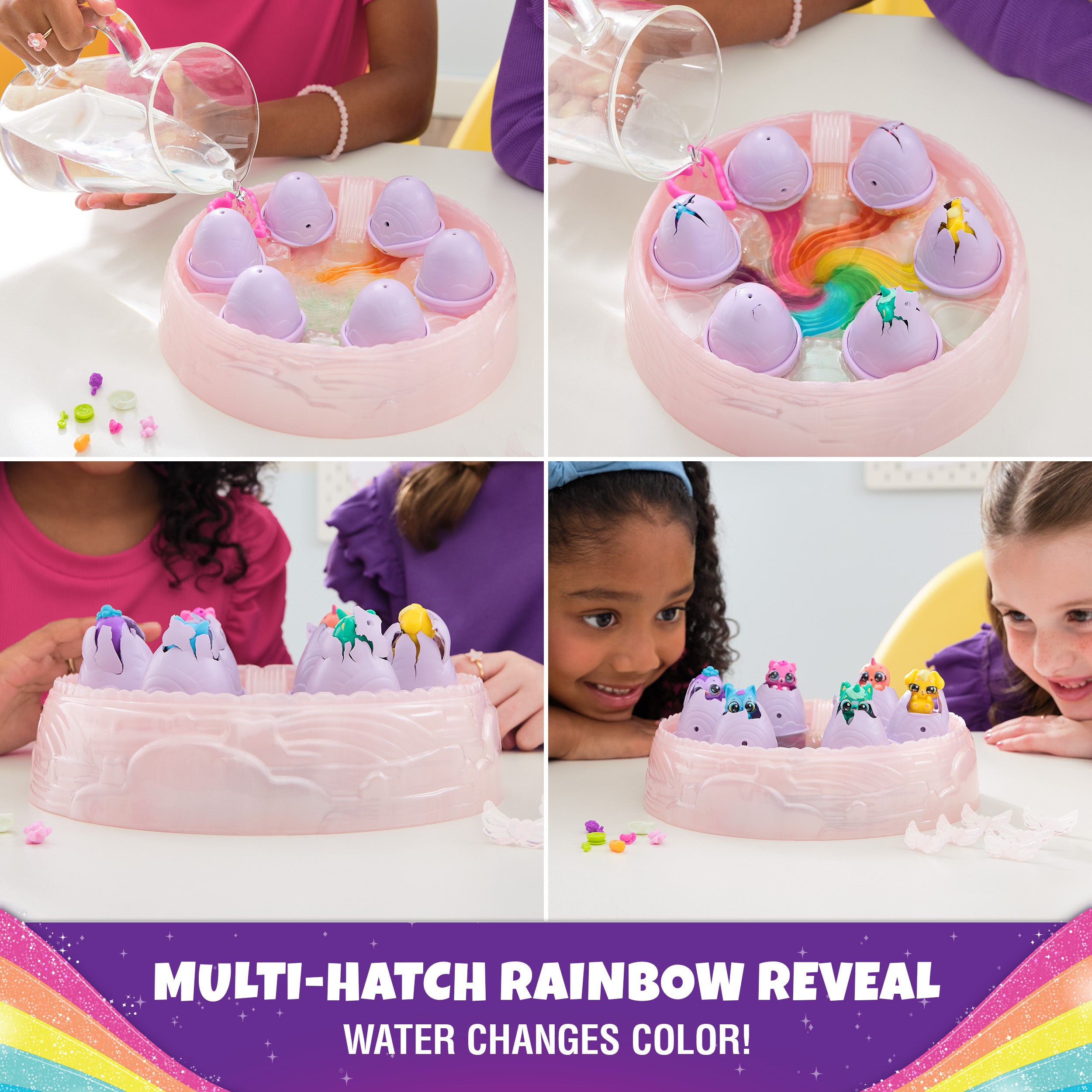 Hatchimals Alive, Rainbow Hatchery with 6 Mini Figures in Color Reveal Eggs & over 10 Accessories, Kids Toys for Ages 3 and up