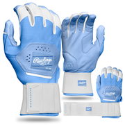Rawlings Adult Workhorse Compression Strap Batting Gloves - Small - Columbia Blue