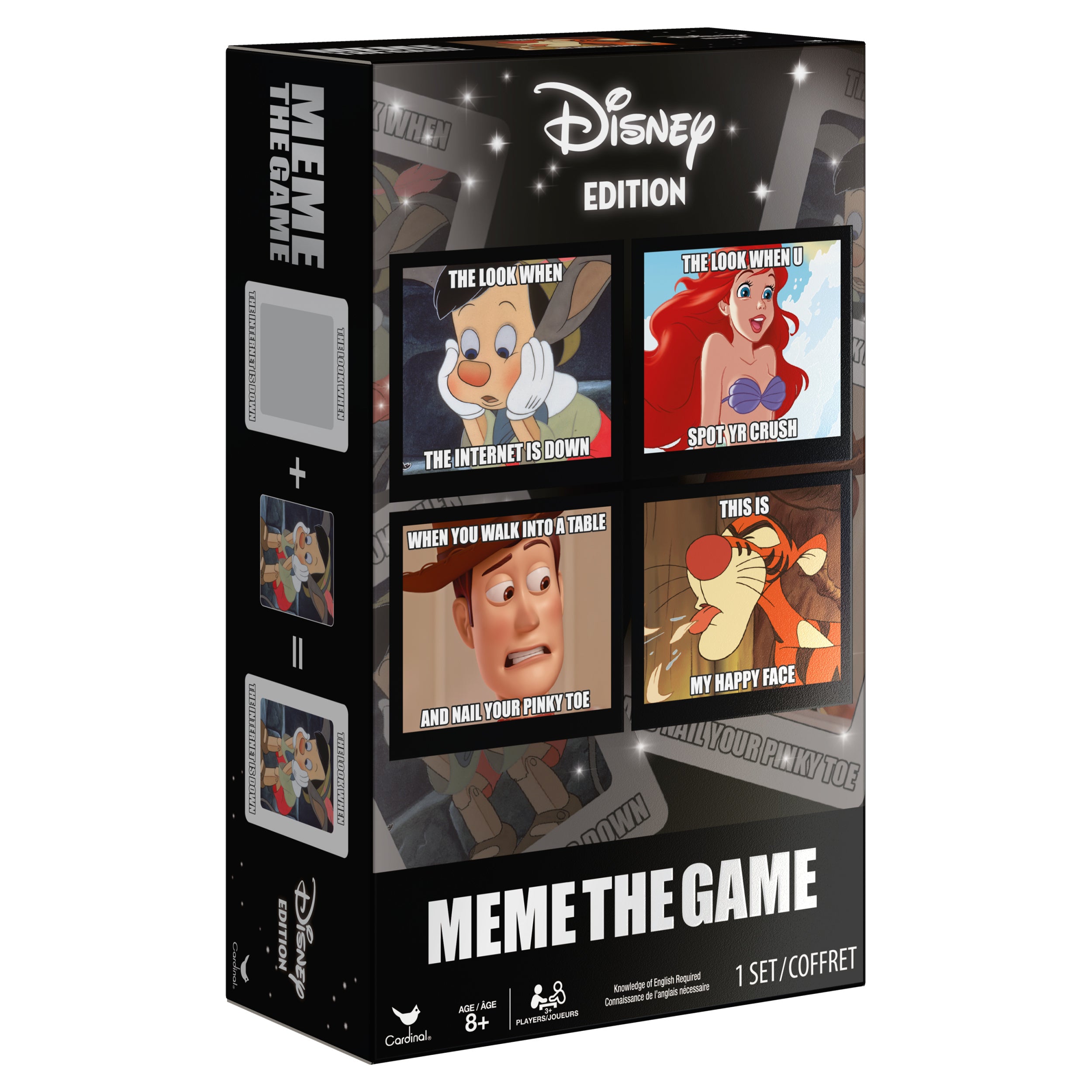 Spin Master Games, Meme the Game: Disney Version, Funny Card Game for Fans of Disney Movies, 3-6 Players, for Ages 8 & Up
