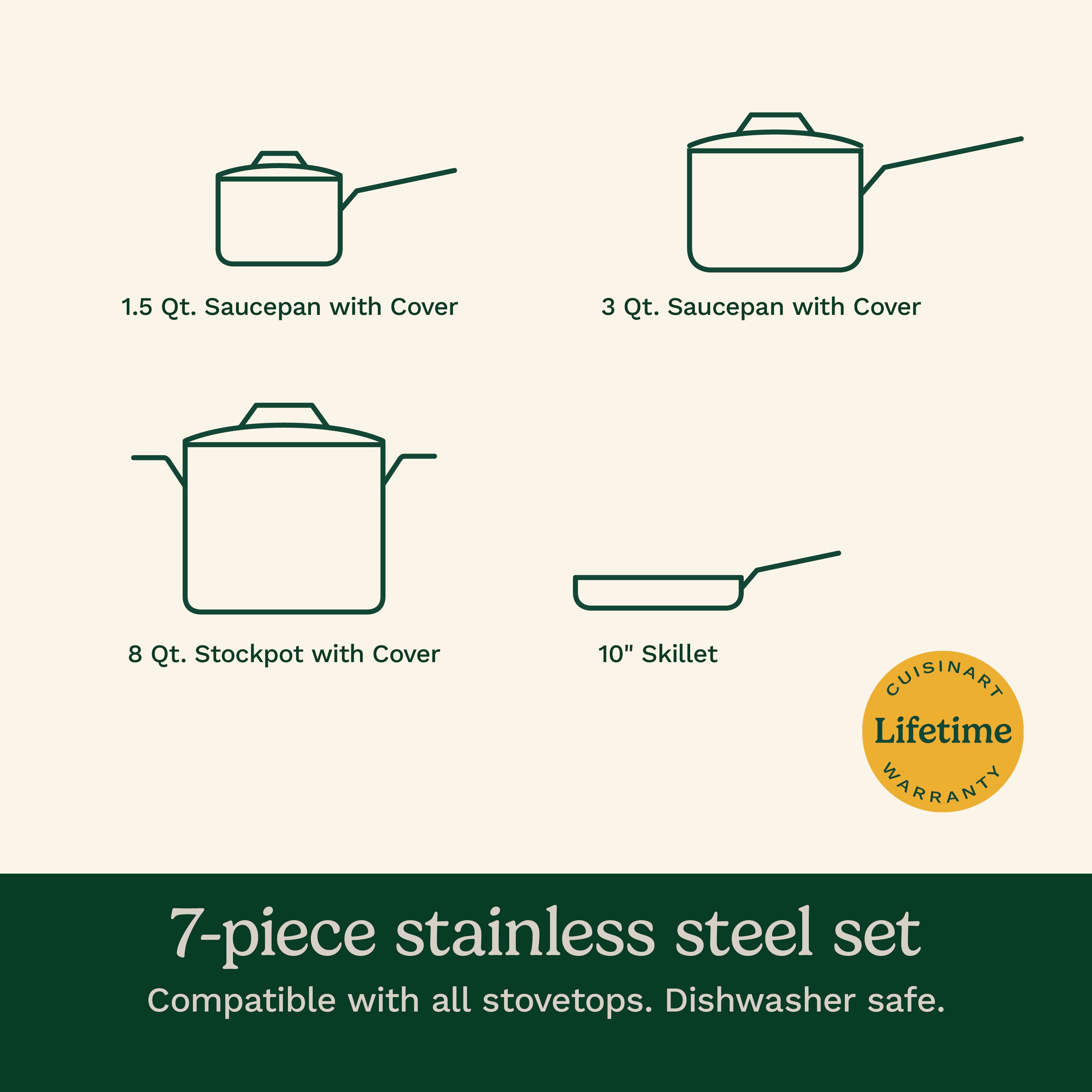 Chef's Classic™ Stainless 7 Piece Set