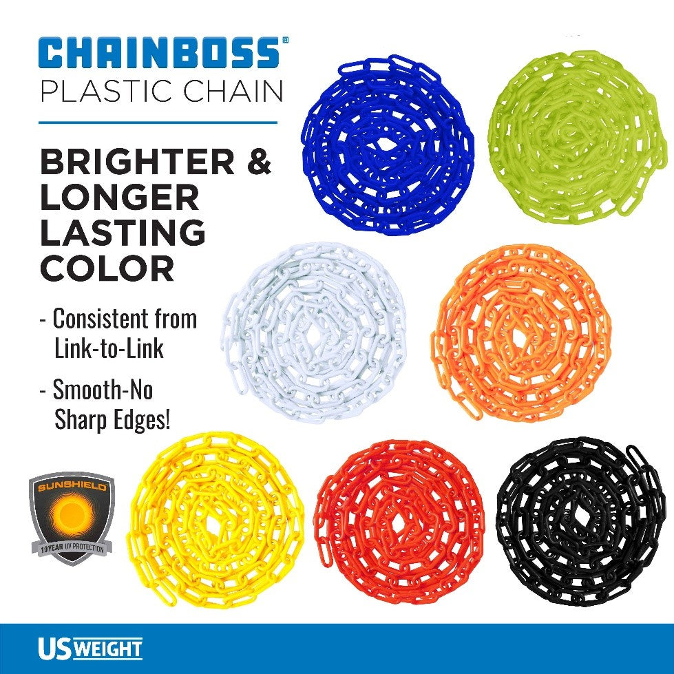 2" Plastic Chain ‐ Orange ‐ 50ft box
