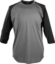 Rawlings Youth Three-Quarter Sleeve Performance Jersey - Small - Black