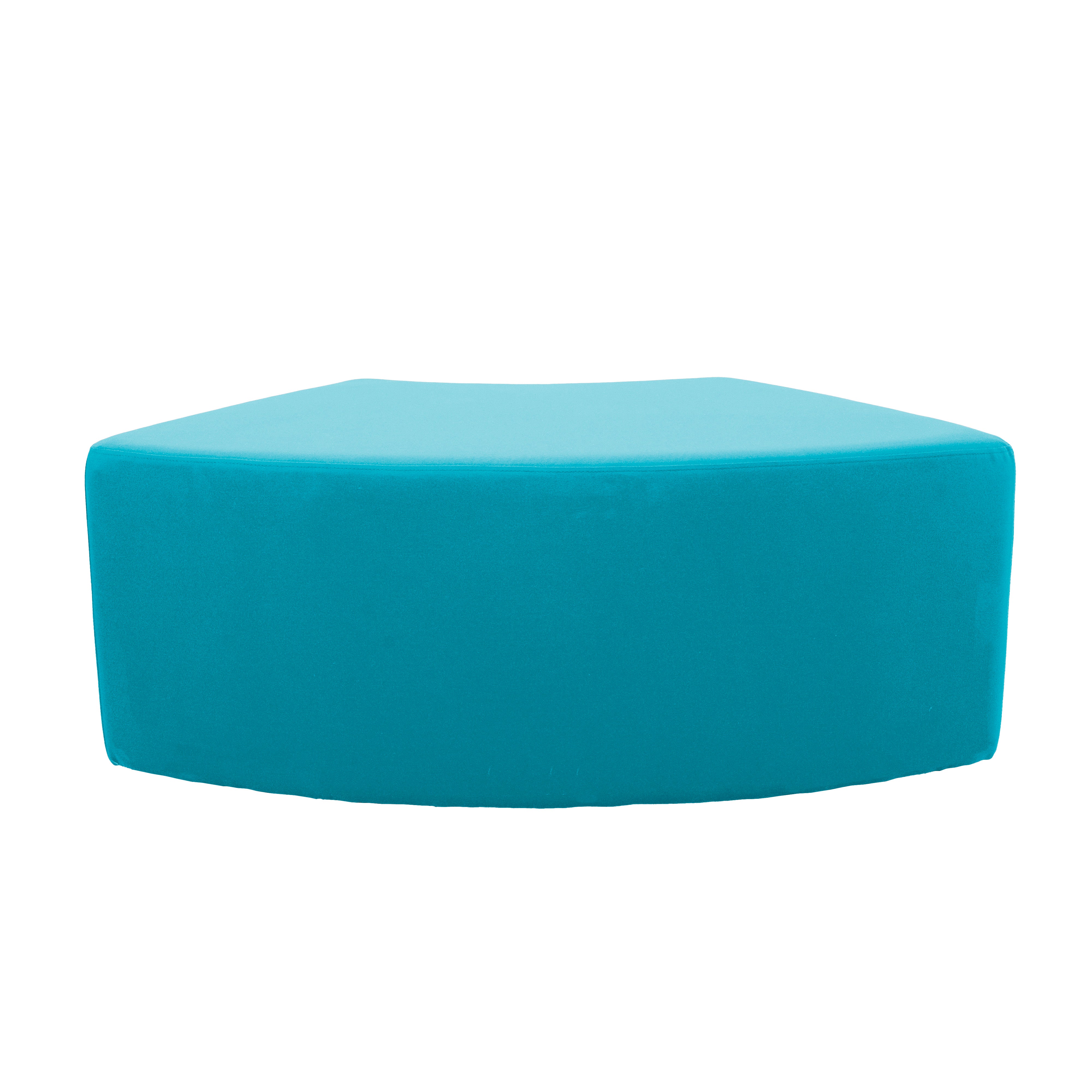 Outdoor 24" x 48" S-Curve Ottoman with Sunbrella®, 18" H - Canvas Aruba