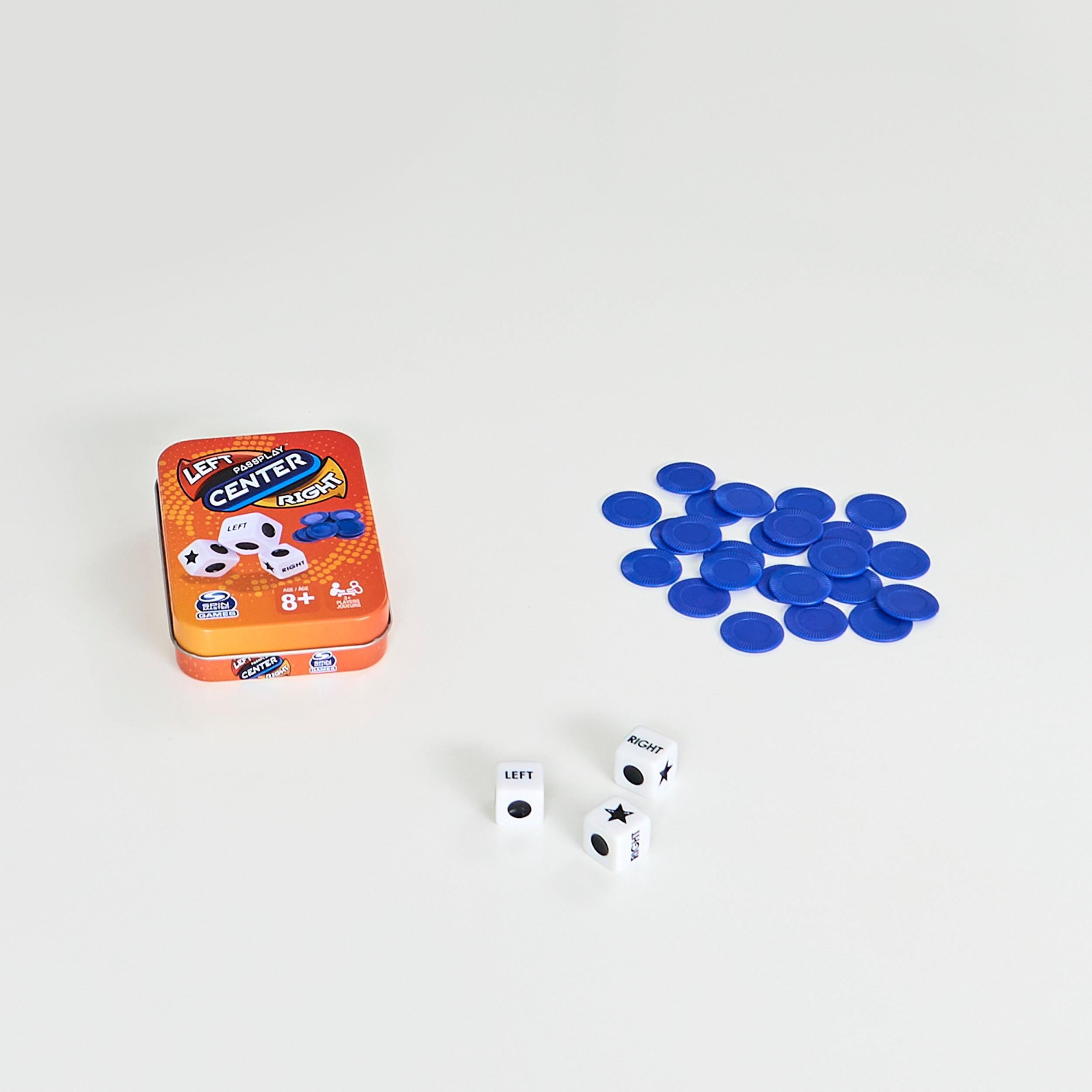 Passplay: The Game of Left Center Right, the Classic Dice Game in a Portable, Giftable Tin