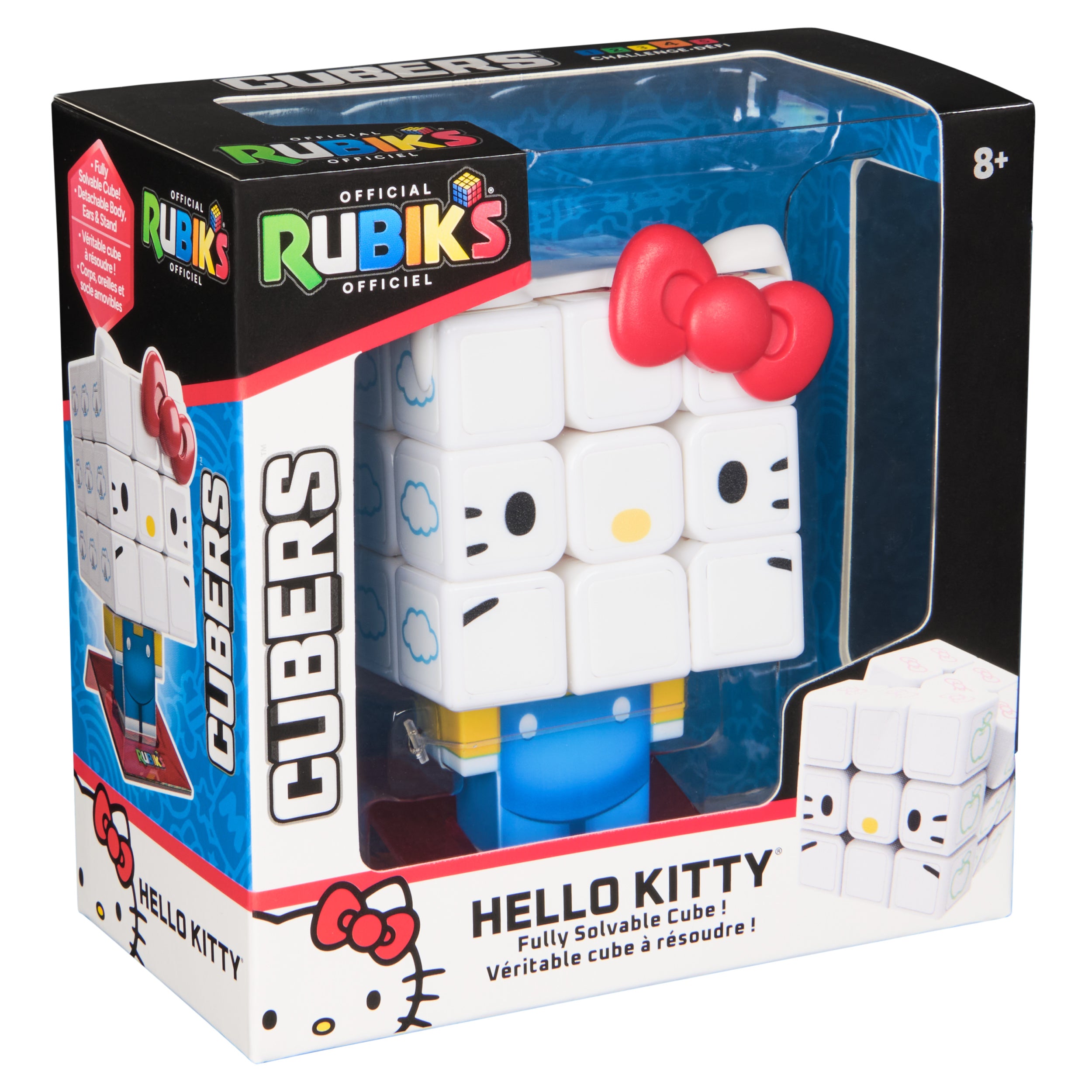 Rubik’s Cube Hello Kitty Cuber, Problem-Solving Challenging Brain Teaser Collectible Sanrio Hello Kitty Fidget Toy, For Adults & Kids Ages 8 and up