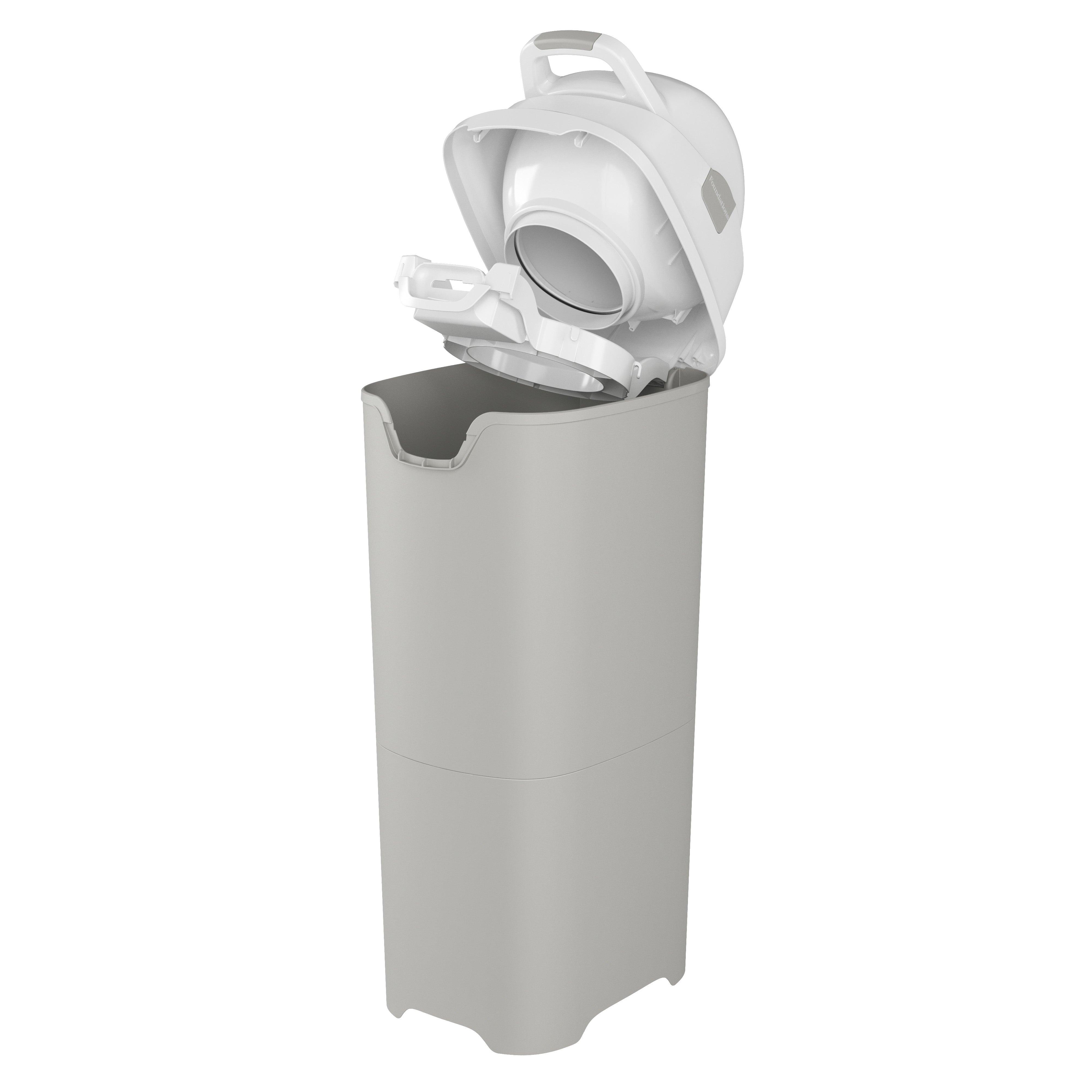 Foundations Tall Diaper Pail, Gray