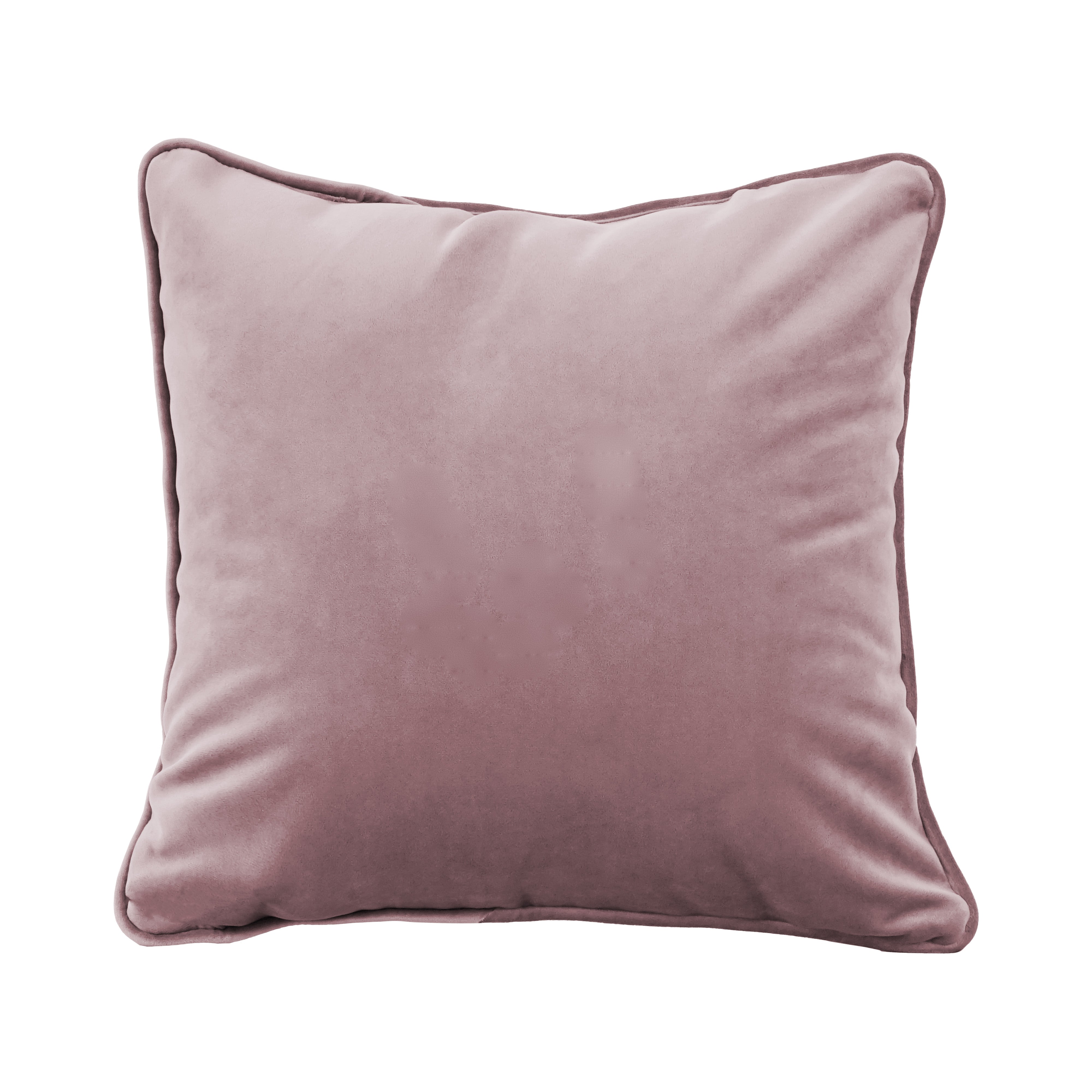15" x 15" Square Microfiber and Faux Leather Pillow with Piping, 2-Piece - Mauve