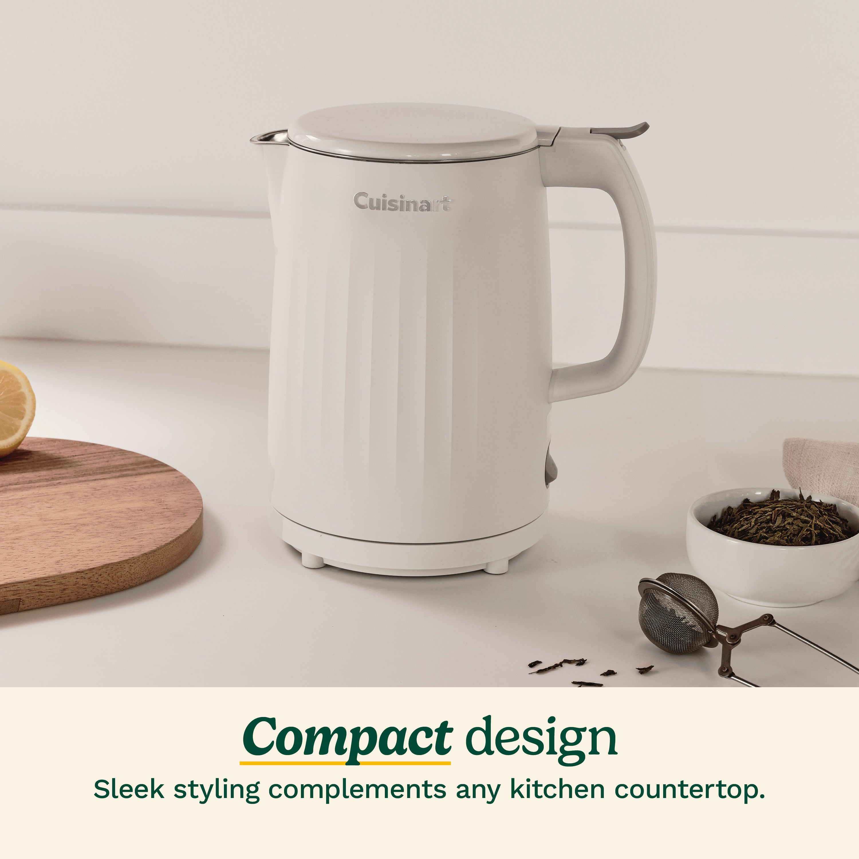 Soho™ 1-Liter Double-Wall Electric Kettle - Truffle