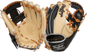 Rawlings Heart Of The Hide Series 11.5-Inch Baseball Glove - Right Hand Thrower - Camel/Black Speedshell