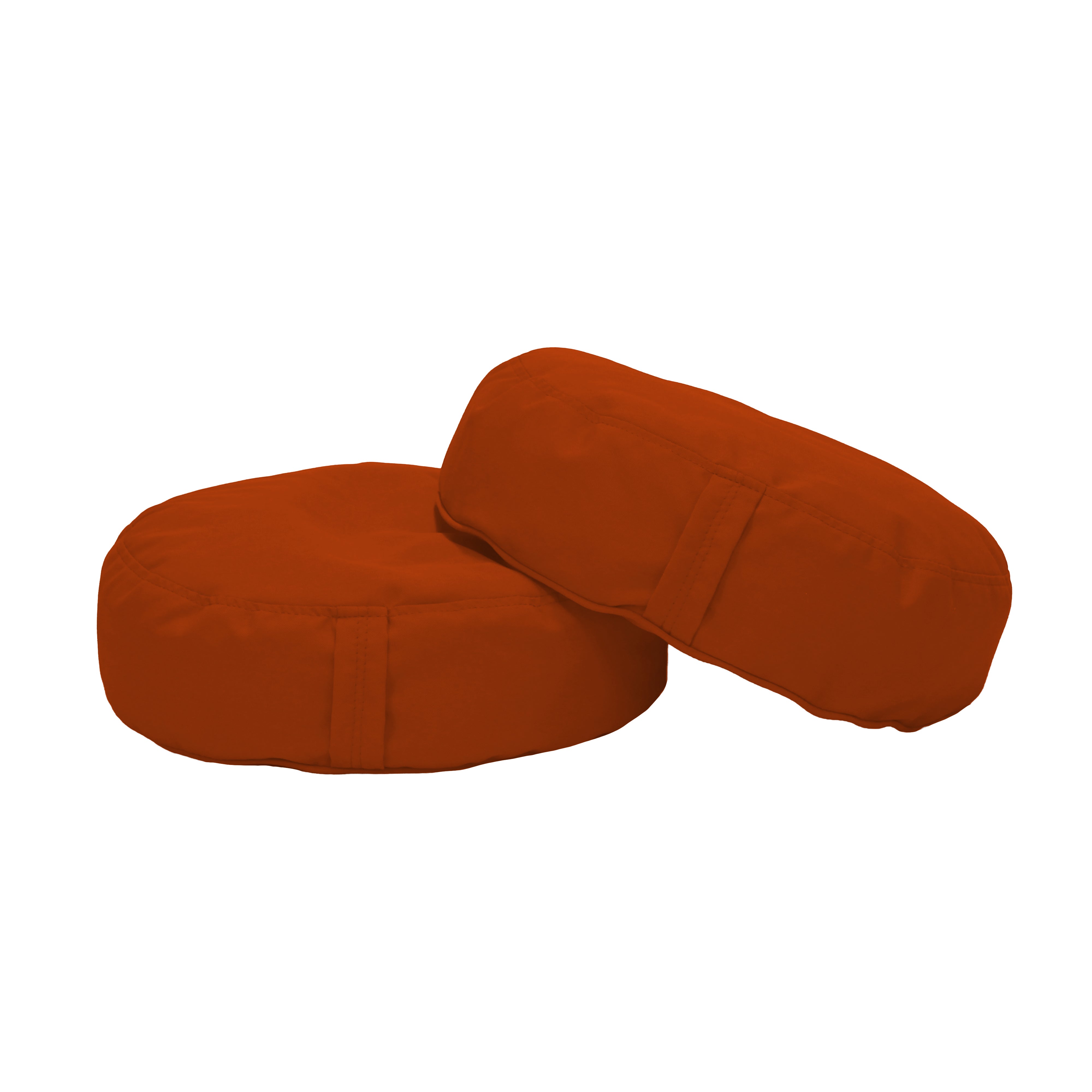 Element 16" Round Bean Cushions, 2-Piece - Burnt Orange