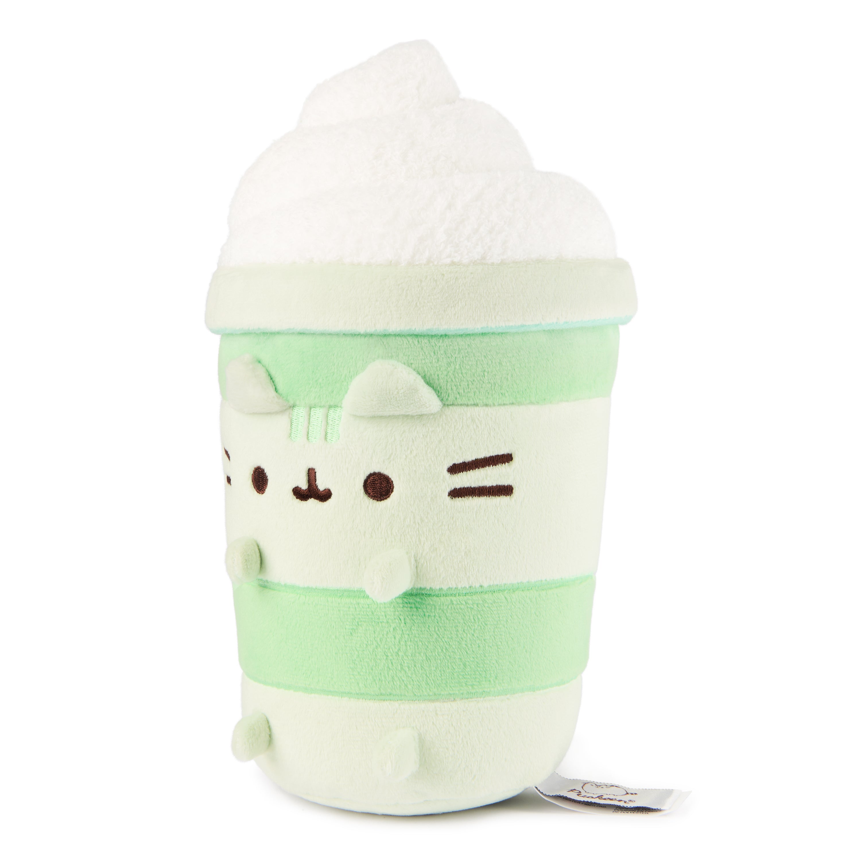 GUND Pusheen Sips Matcha Latte Plush, Matcha Tea, Toy Dessert Food Stuffed Animal for Ages 8 and Up, Green, 9.5”