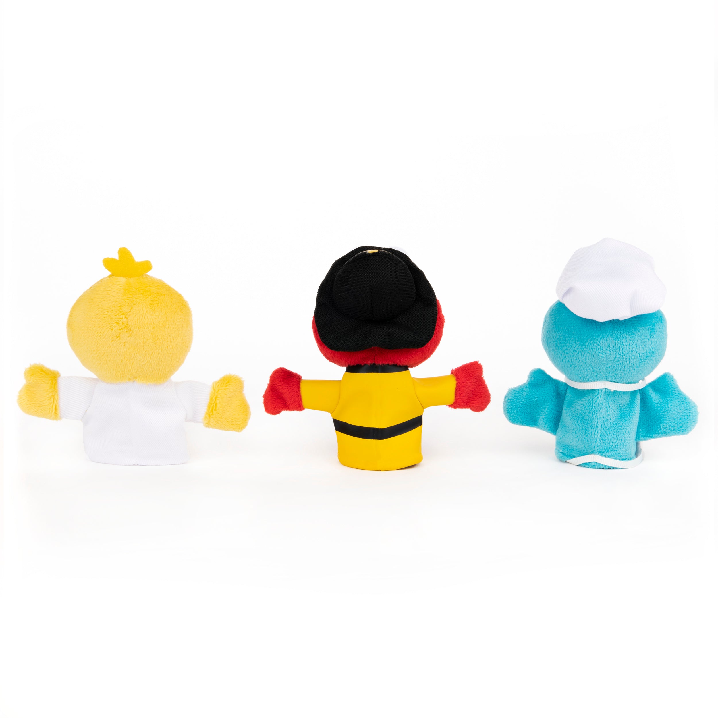 GUND Sesame Street People in Your Neighborhood Finger Puppets Set of Three with Elmo, Cookie Monster and Big Bird, For Ages 1 and Up, Multicolor, 3”