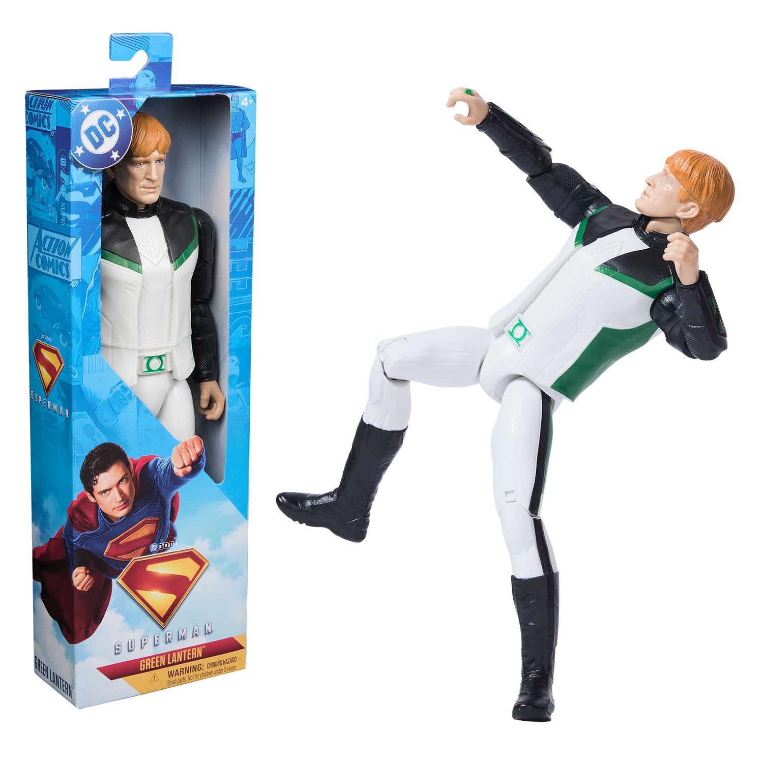 DC Comics, SUPERMAN Green Lantern 12-inch Superhero Action Figure, Kids Toys for Boys and Girls Pretend Play, For Ages 4 and Up
