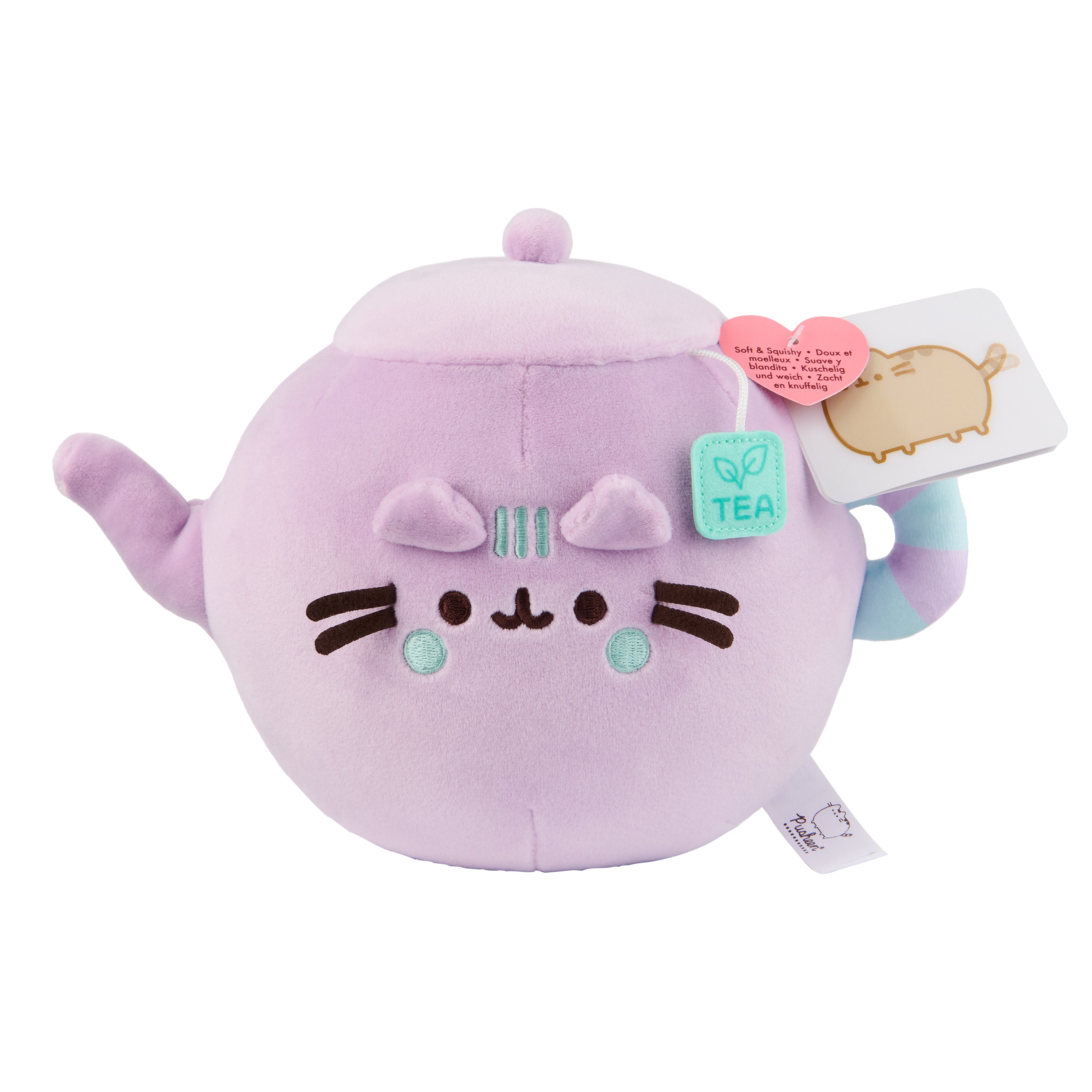 GUND Pusheen’s Kitchen: Teapot Squisheen Plush, Squishy Toy Stuffed Animal for Ages 8 and Up, Purple, 6”