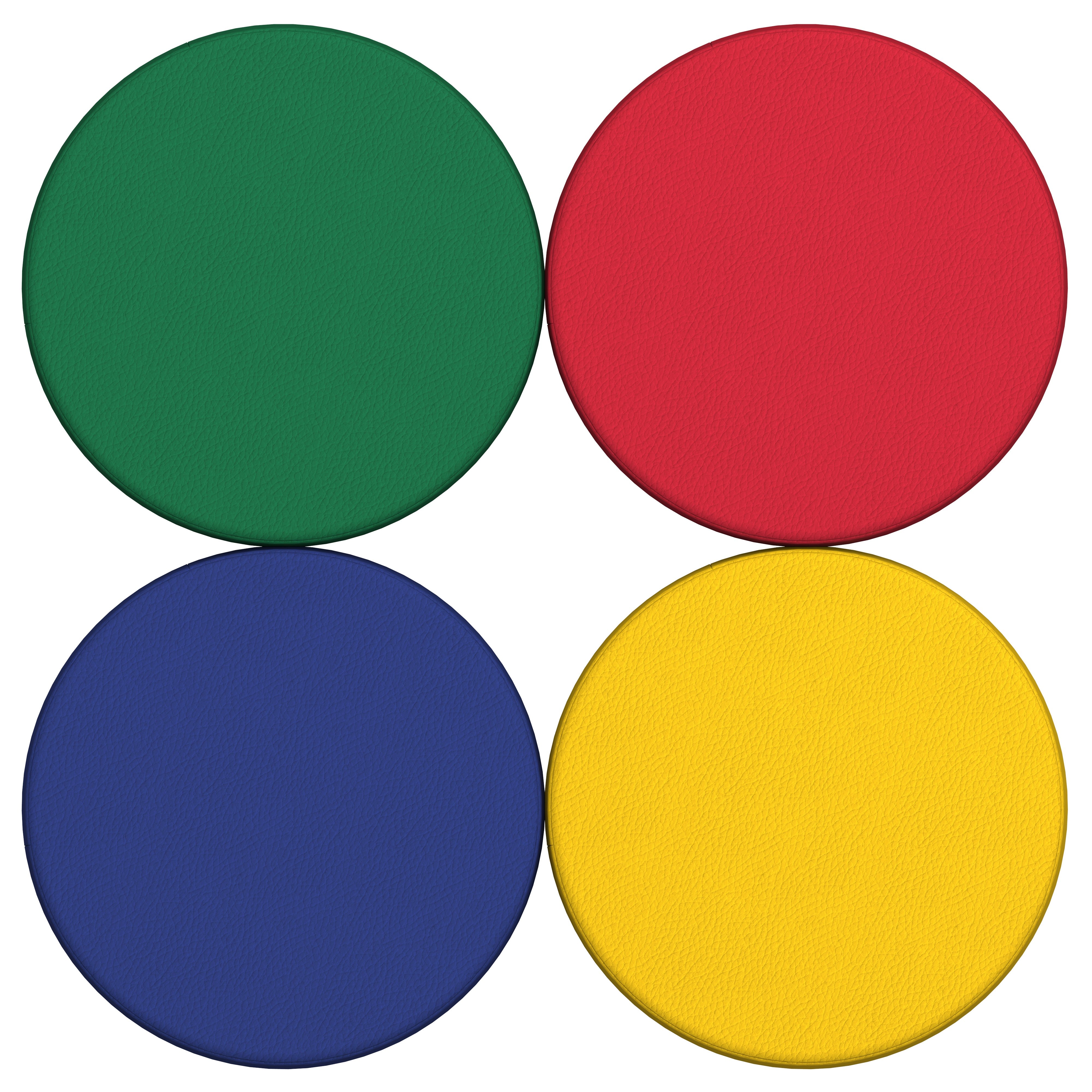 SoftScape 18" Round Ottoman 12" Height, 4-Piece - Assorted