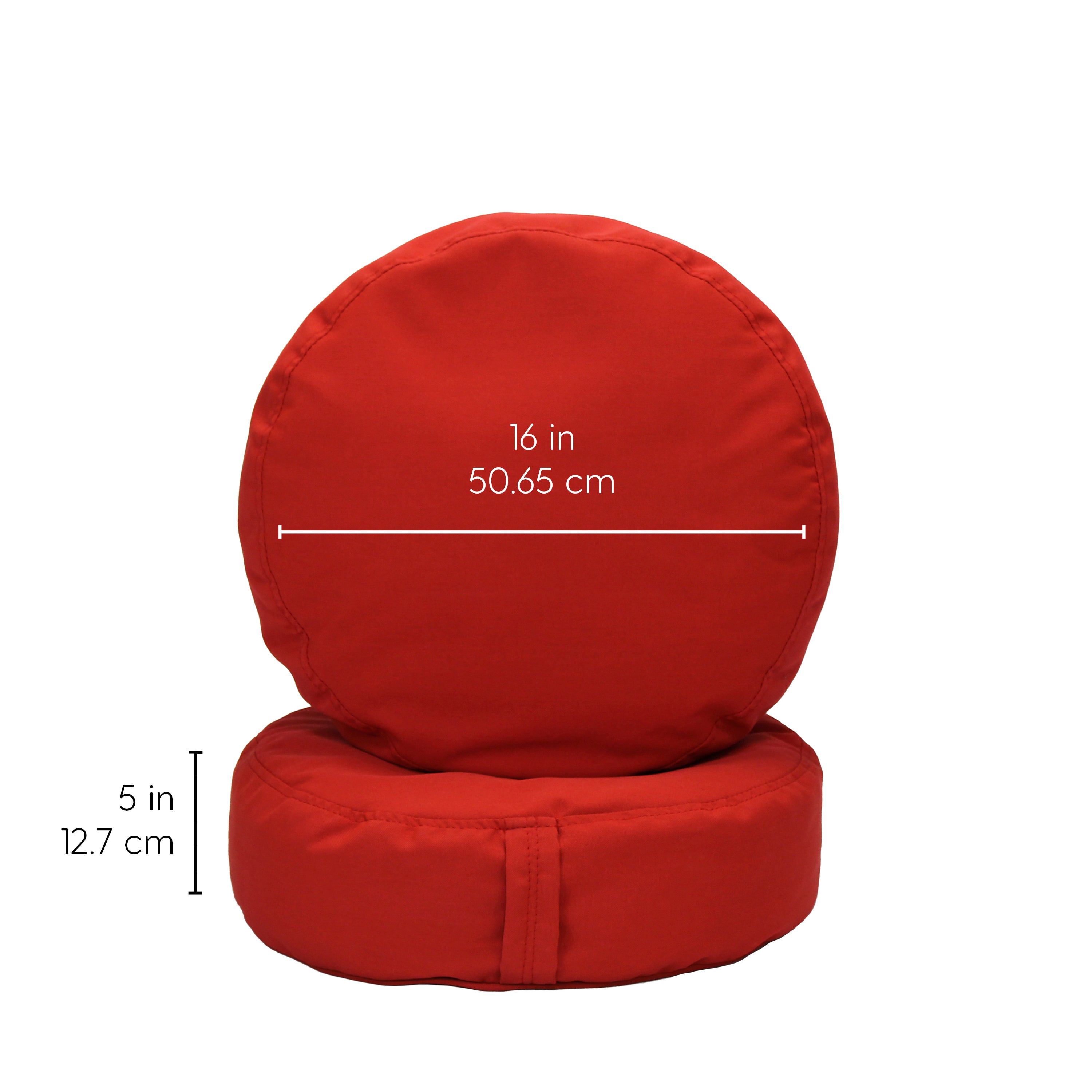 Element 16" Round Bean Cushions, 2-Piece - Red