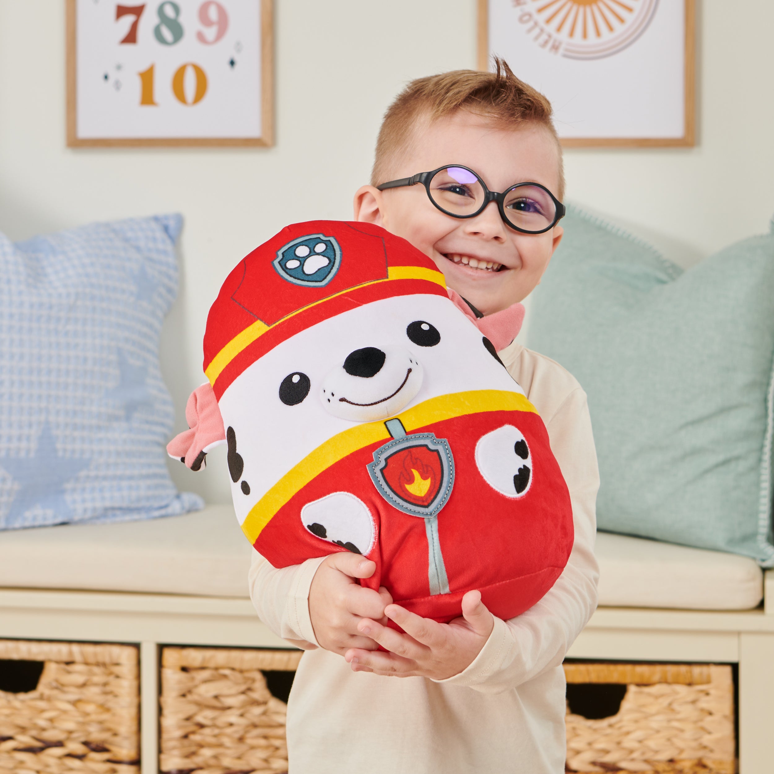 PAW Patrol Marshall Squish Plush, Official Toy from the Hit Cartoon, Squishy Stuffed Animal for Ages 1 and Up, 12”