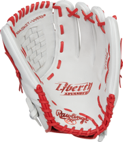 Rawlings Liberty Advanced 12.5-Inch Sofball Glove  - Right Hand Thrower - White/Scarlet