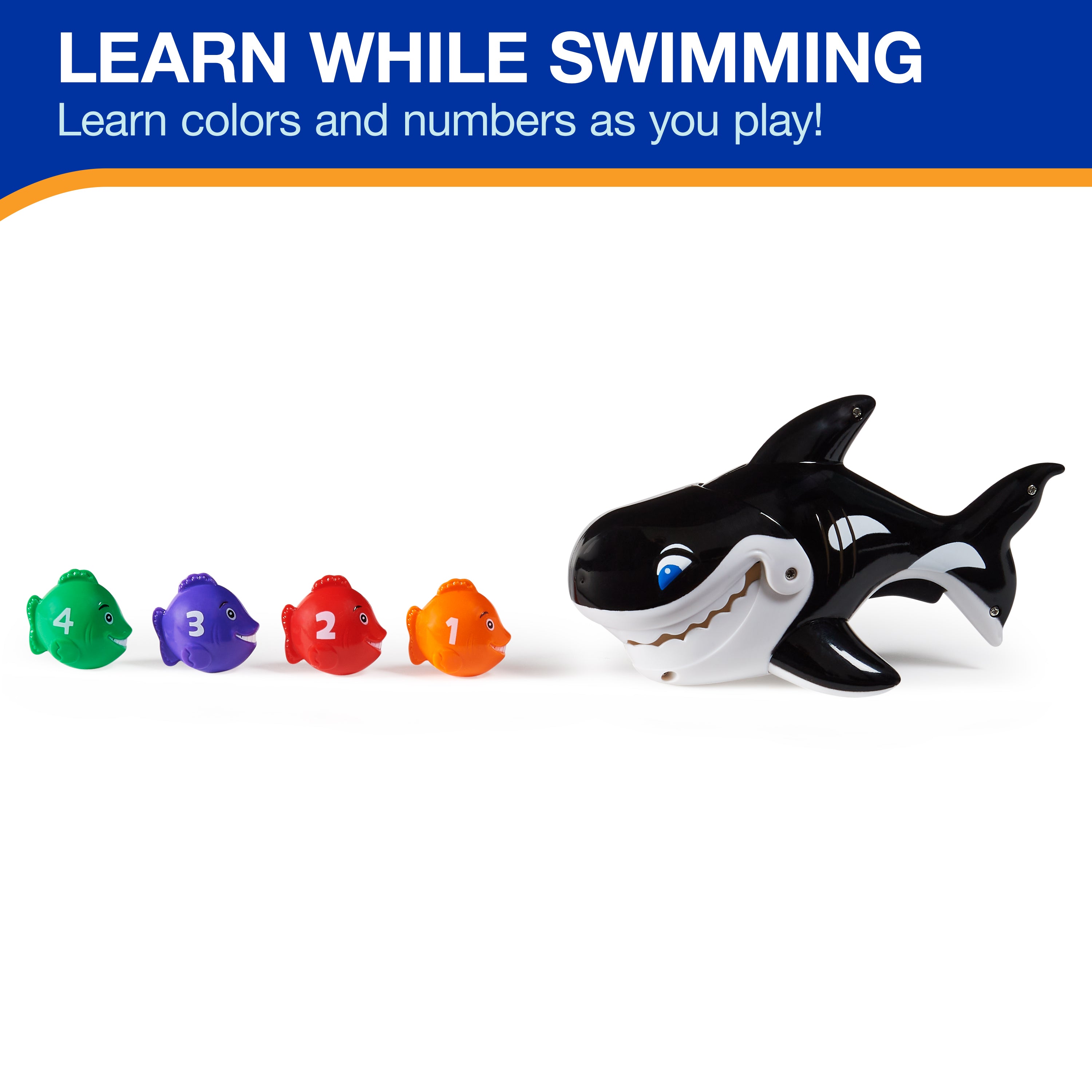 SwimWays Gobble Gobble Guppies Educational Water Toy, Pool Party Favors & Bath Toys for Kids Ages 2 and Up