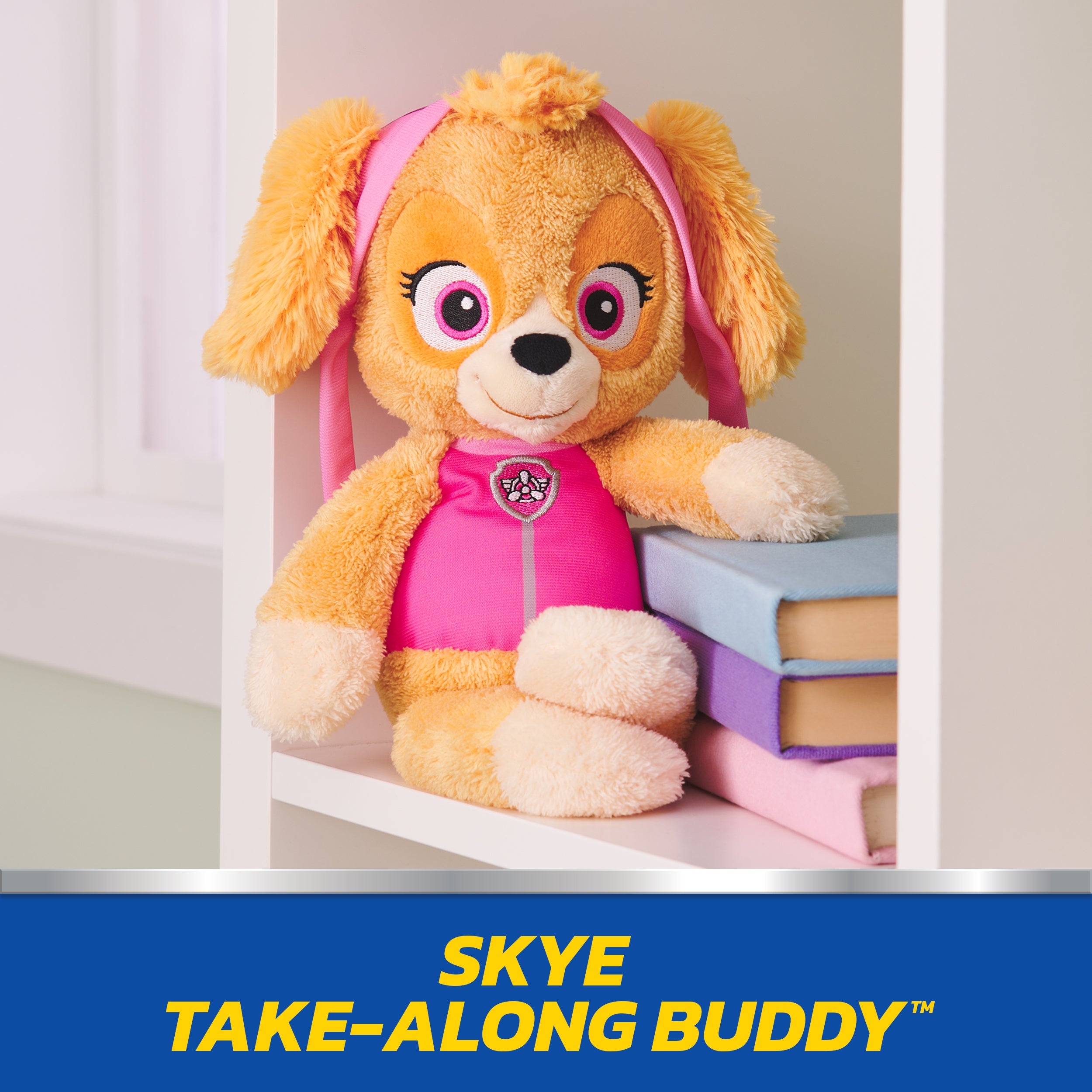 GUND PAW Patrol Official Skye Take Along Buddy Plush Toy, Premium Stuffed Animal for Ages 1 & Up, Pink/Brown, 13”
