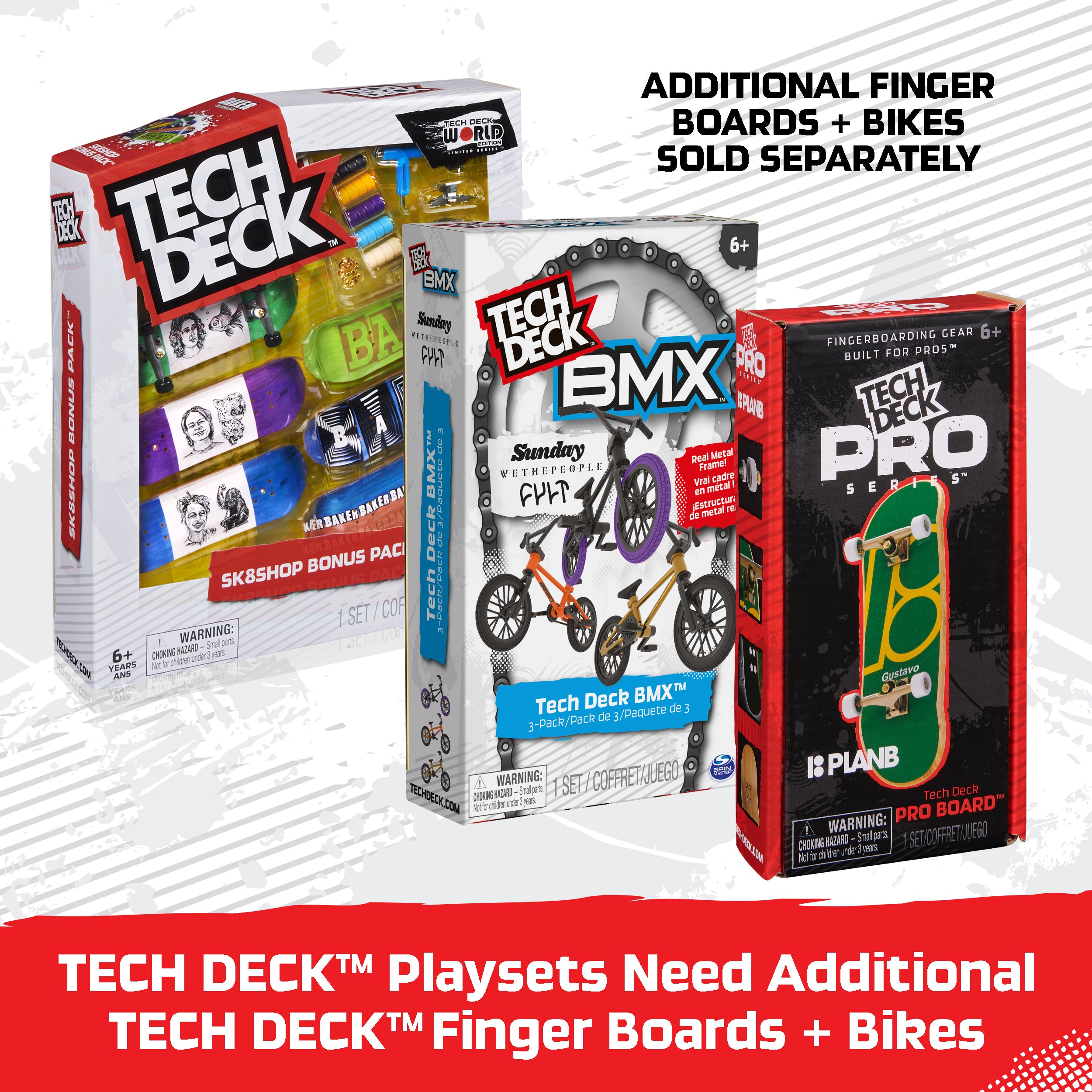 Tech Deck, Jump N’ Grind X-Connect Park Creator, Customizable and Buildable Ramp Set with Exclusive Fingerboard, Kids Toy for Ages 6 and up