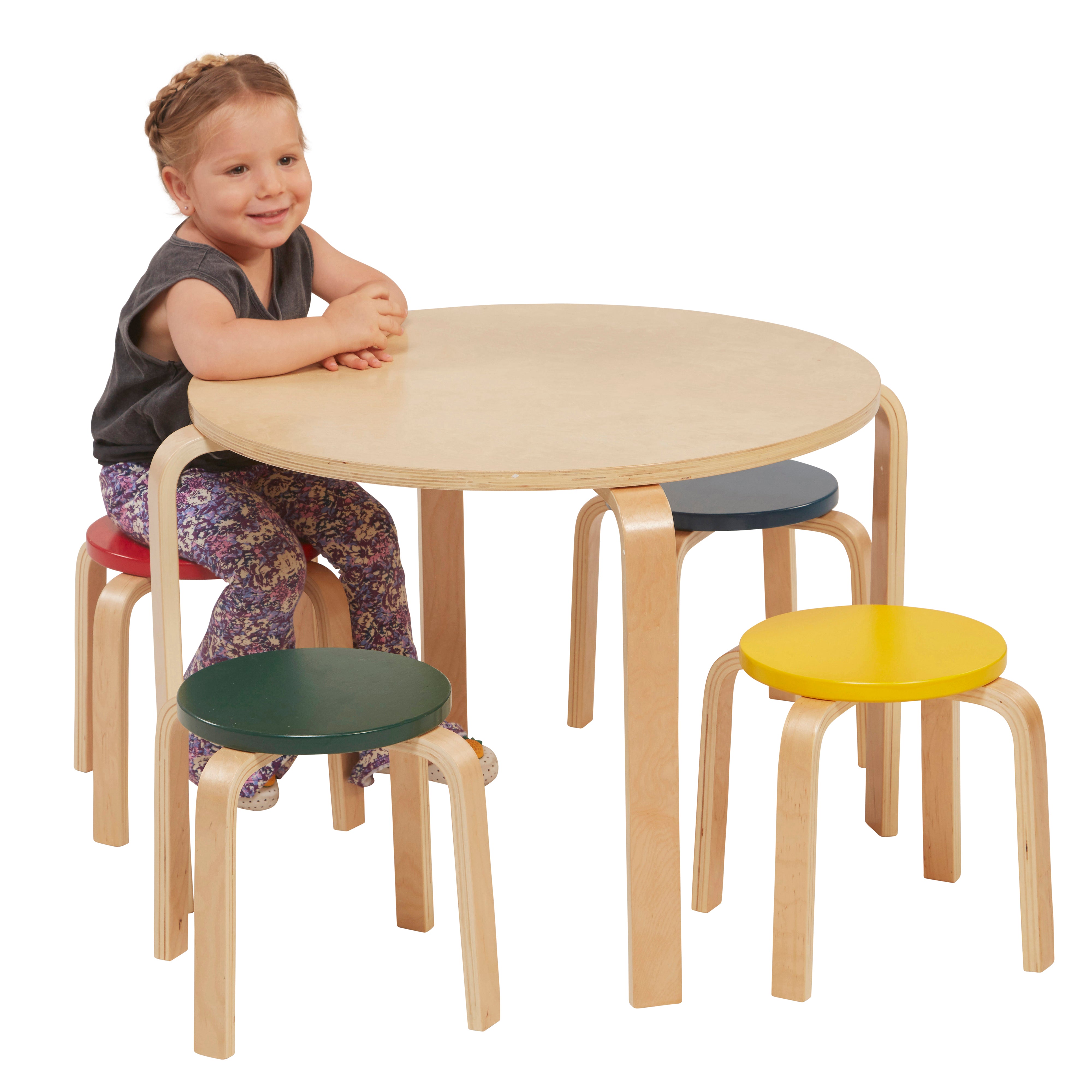 Bentwood Table and Stools Set - Assorted