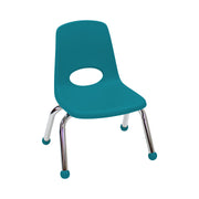 10" Stack Chair with Ball Glides, 120-Pack/Pallet - Teal