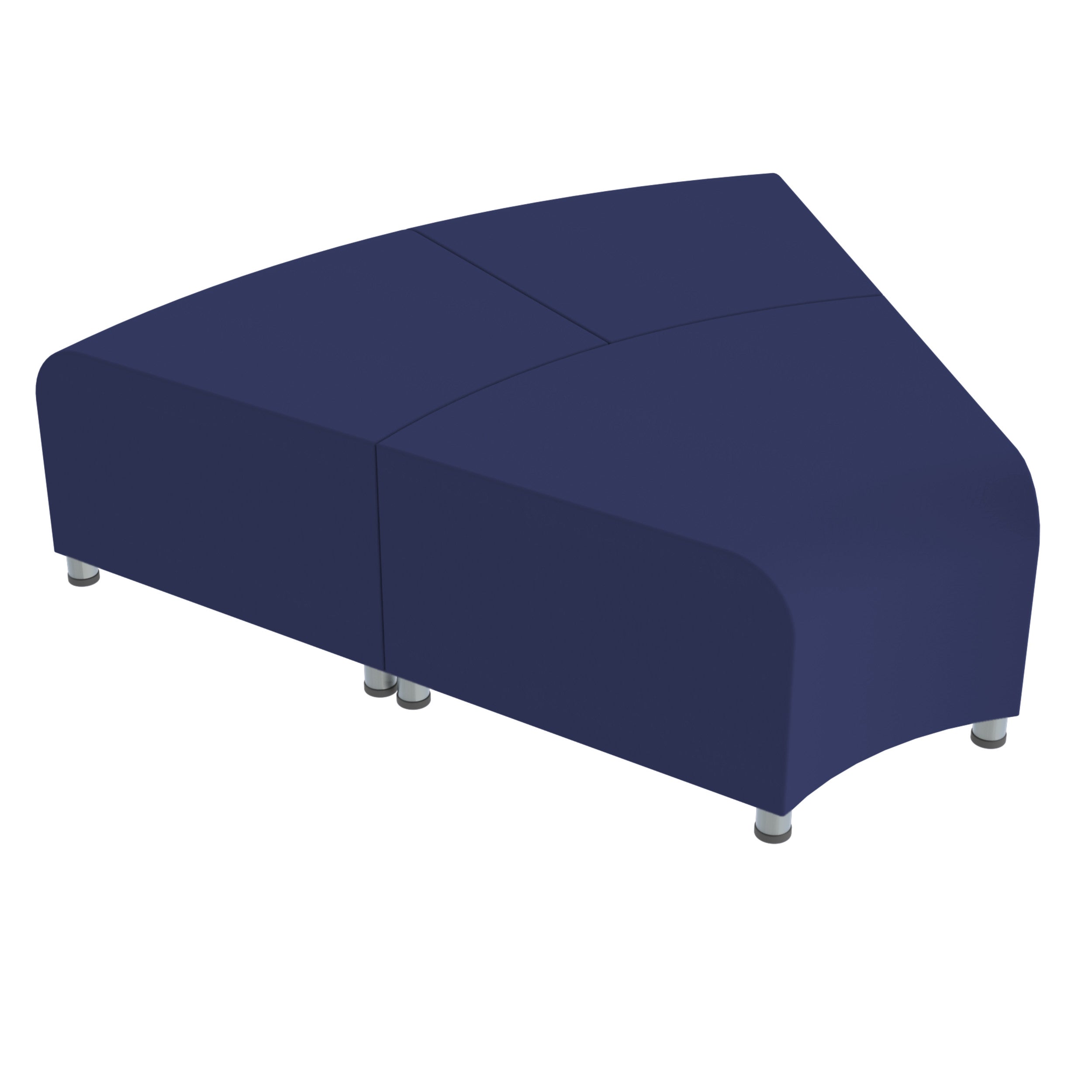 Pro Series Connect Edged Ripplet Backless Seating, 3-Piece Set - Navy