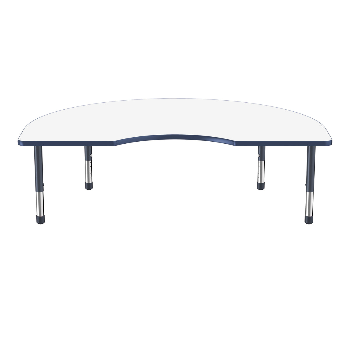 48" x 72" Kidney Dry-Erase Activity Table with Adjustable Chunky Legs - Whiteboard/Navy
