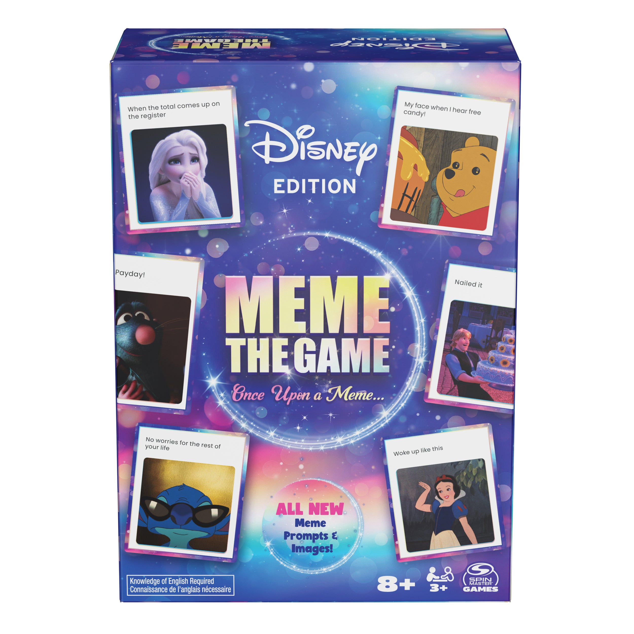 Spin Master Games, Disney Meme the Game, Disney Card Game for Hilarious Family Fun, Funny Caption Contest with Classic & Modern Characters, for Kids & Family, 3-6 Players, for Ages 8 & Up