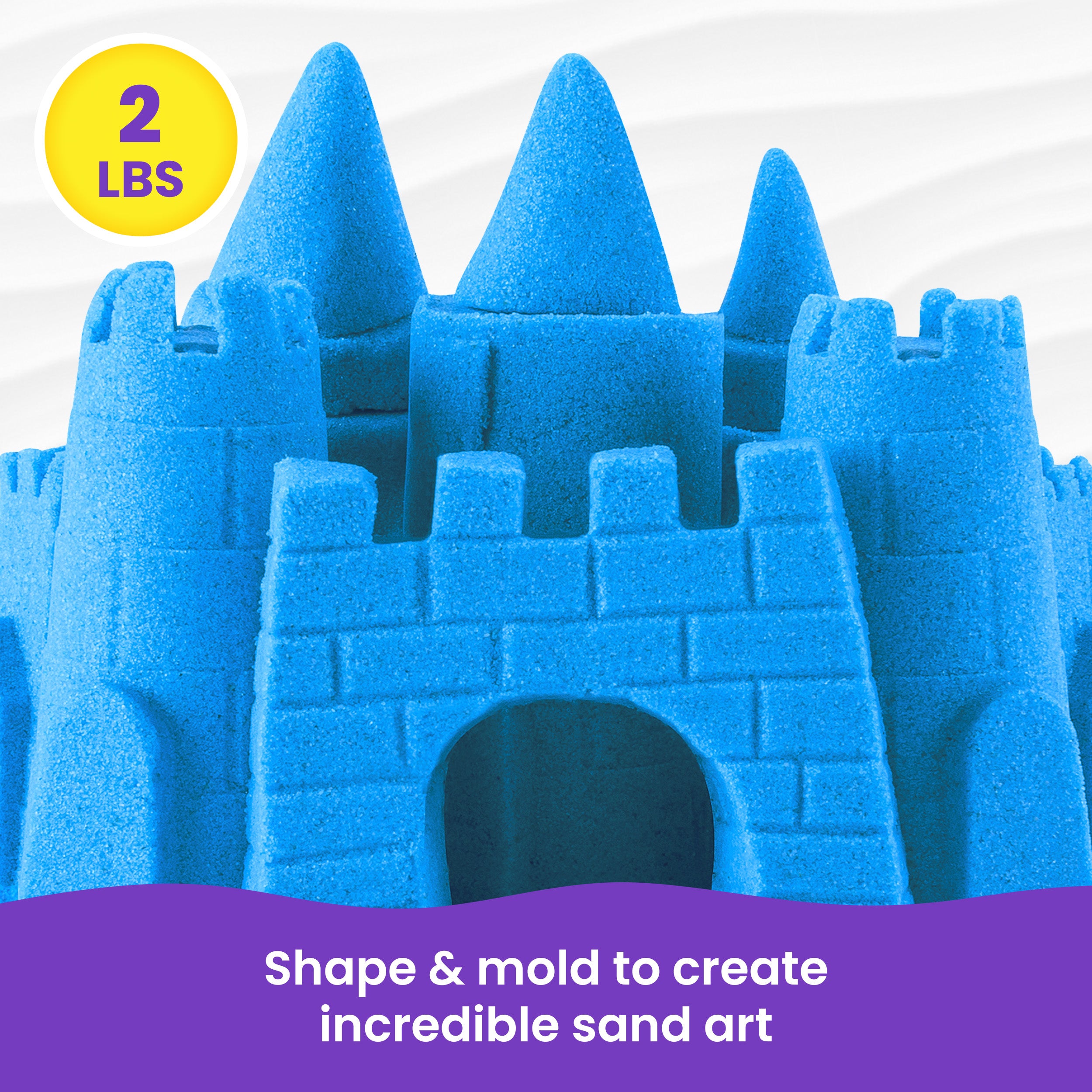 Kinetic Sand, 2lbs Blue Play Sand, Moldable Sensory Toys for Kids, Resealable Bag Packaging May Vary, for Ages 3 and up