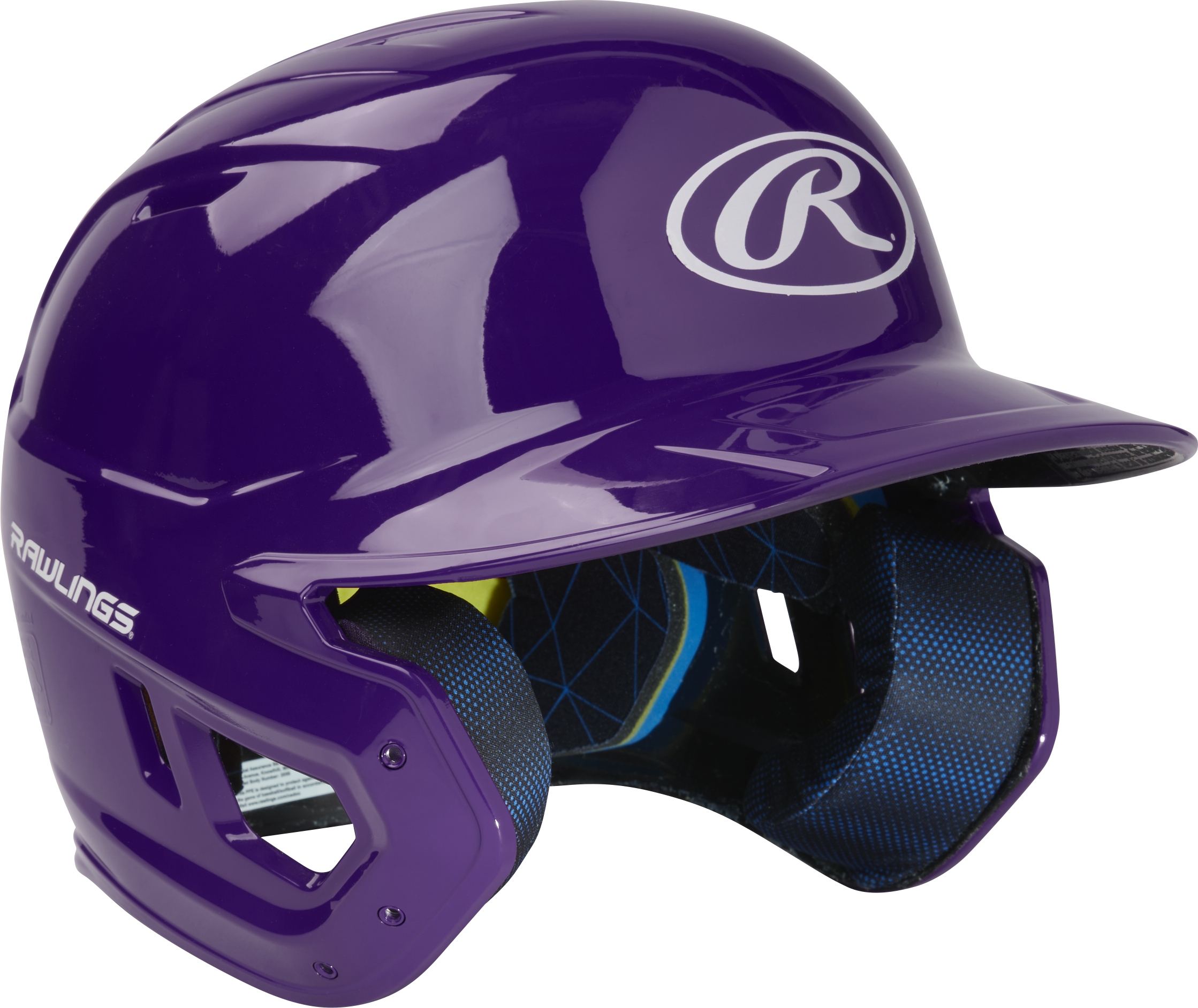 Rawlings Mach Gloss Senior Baseball Helmet - Purple